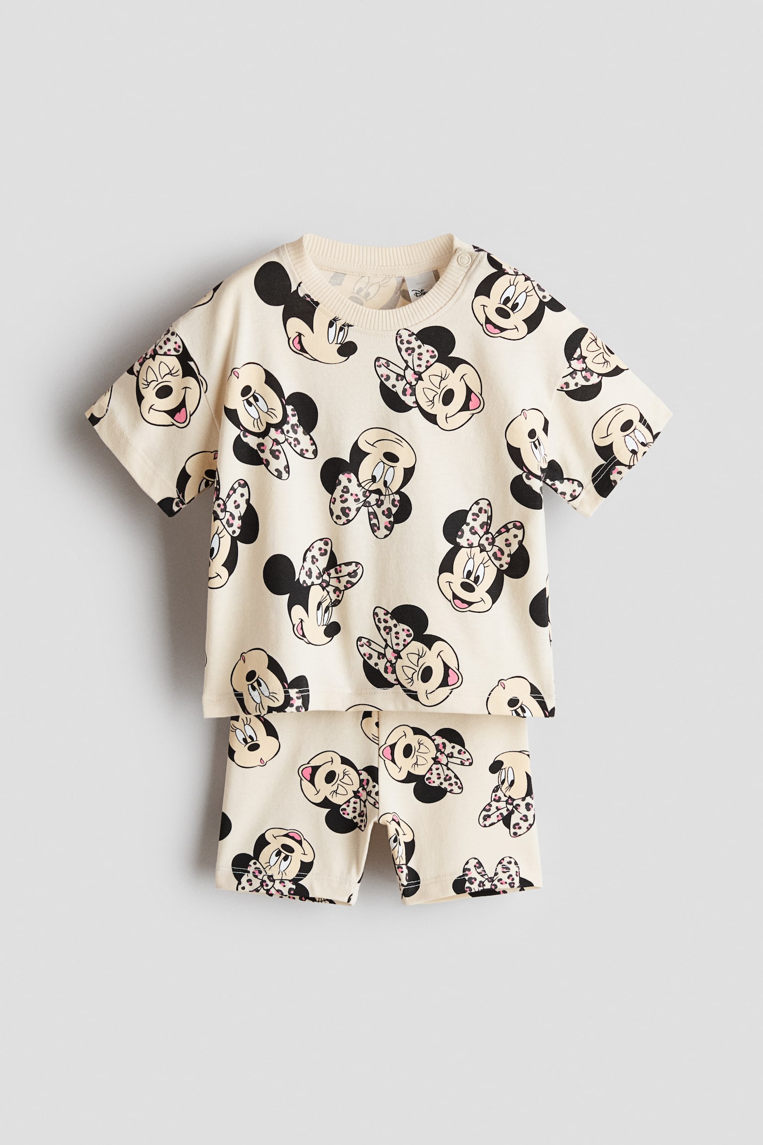 2-piece printed cotton set - Cream/Minnie Mouse