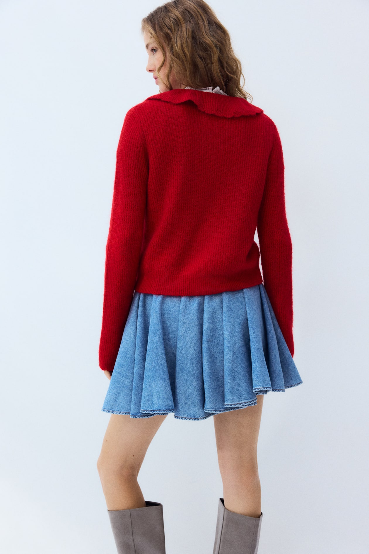 Cardigan with Collar - image 3