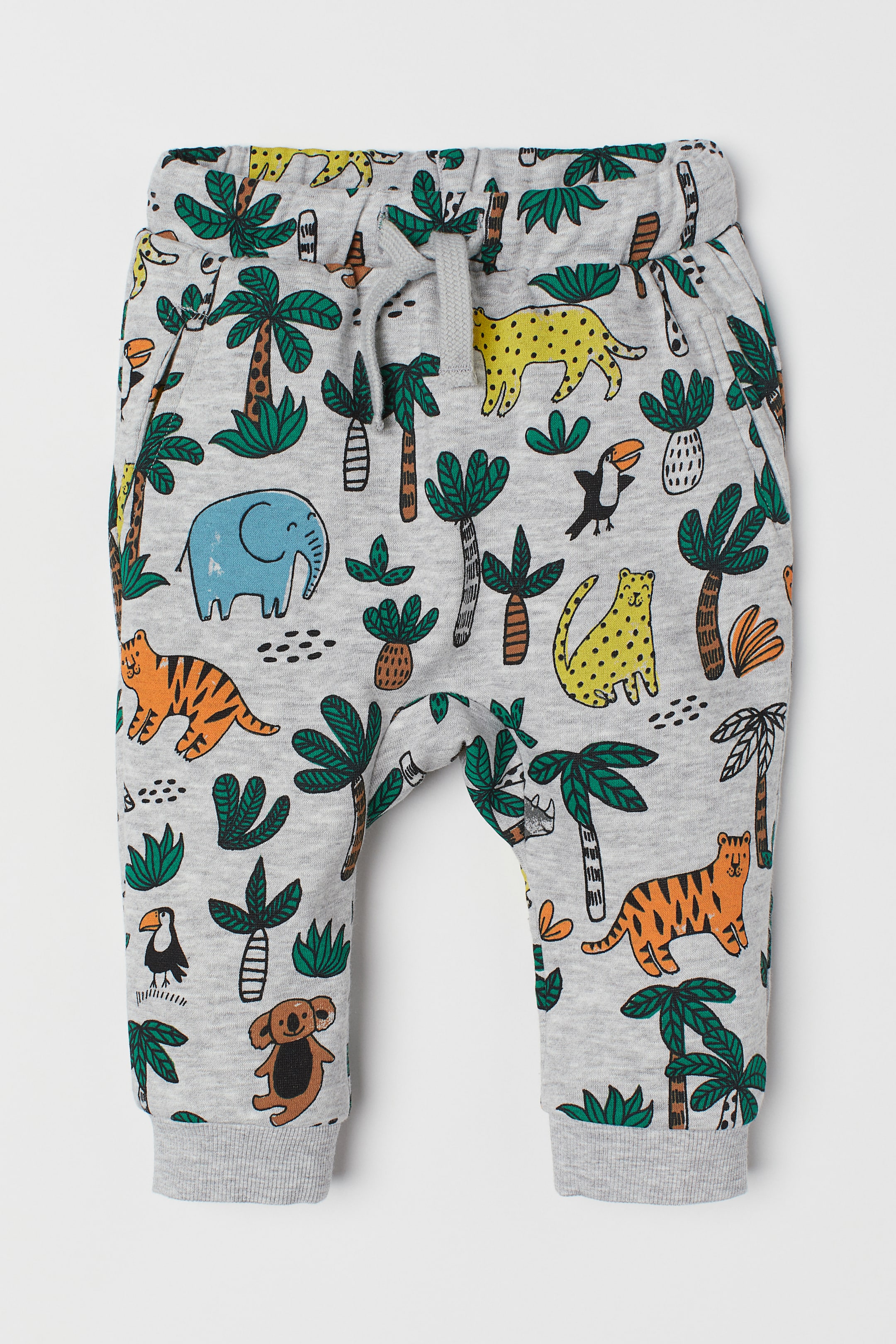 View larger image: Joggers - Light grey marl/Jungle - Kids | H&M 1