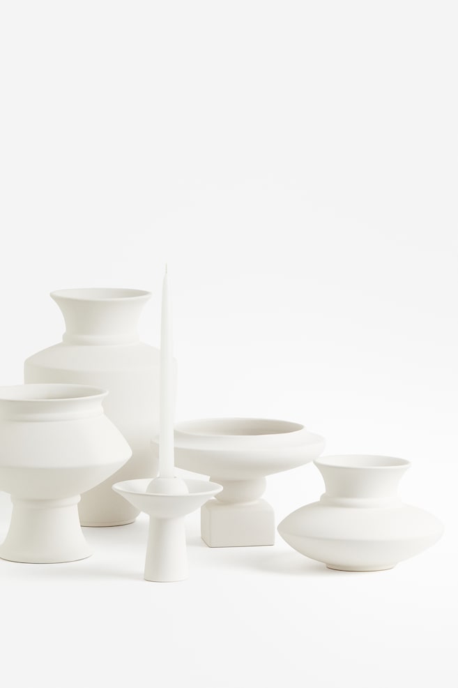 Large stoneware vase - White - 5