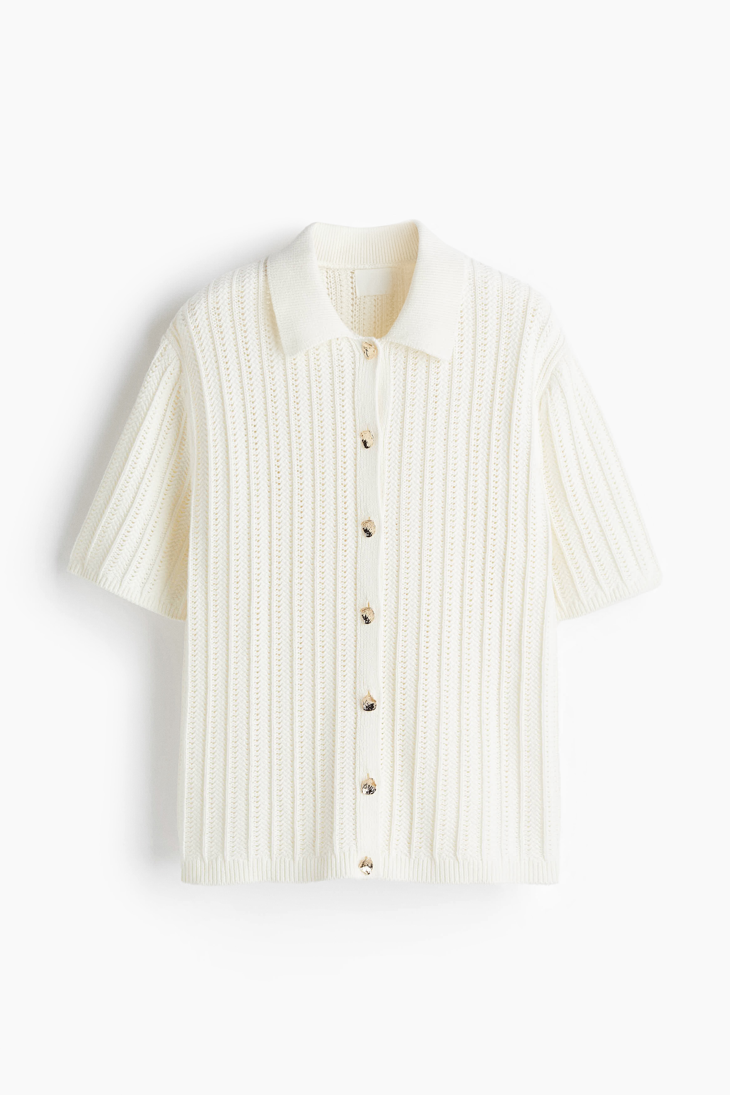 Cardigan effetto uncinetto - Bianco