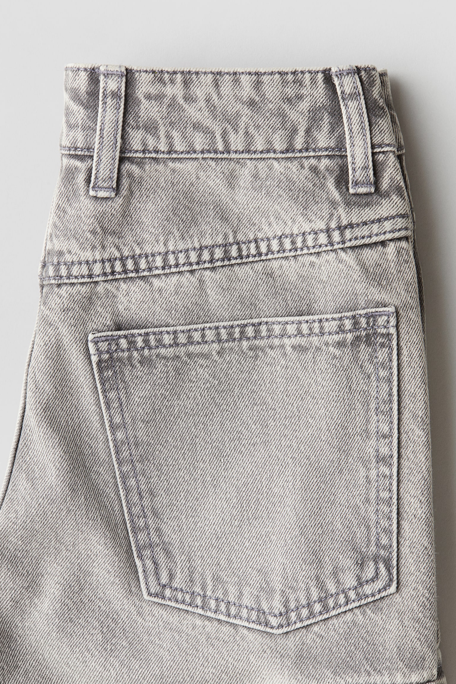 Denim cargo shorts - Light grey/Dark grey/Light denim blue - 2