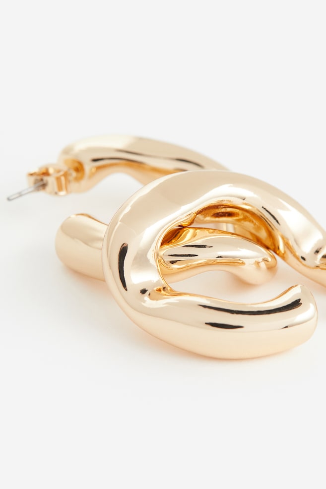Hoop earrings - Gold-coloured - 2
