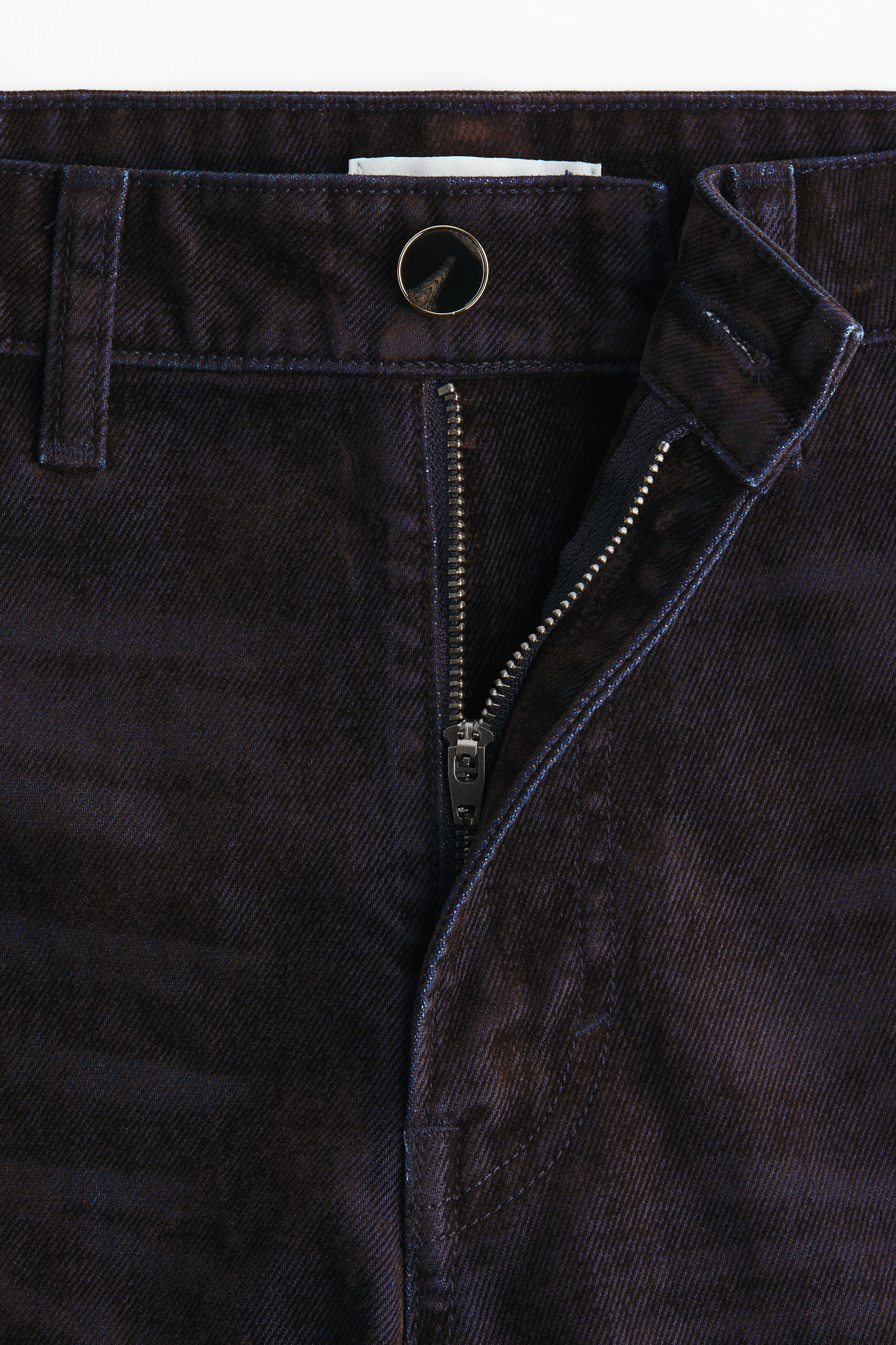 Flocked Straight High Jeans