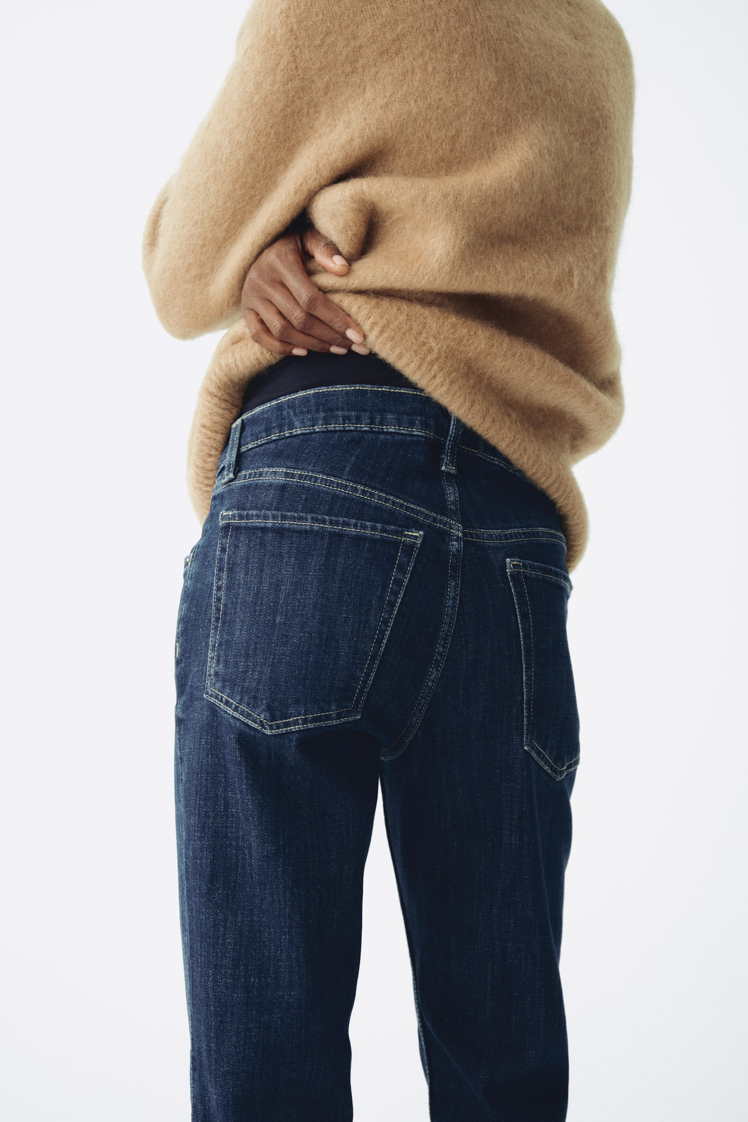 MAMA Slim Straight High Jeans - Dark denim blue/Dark denim grey - 5