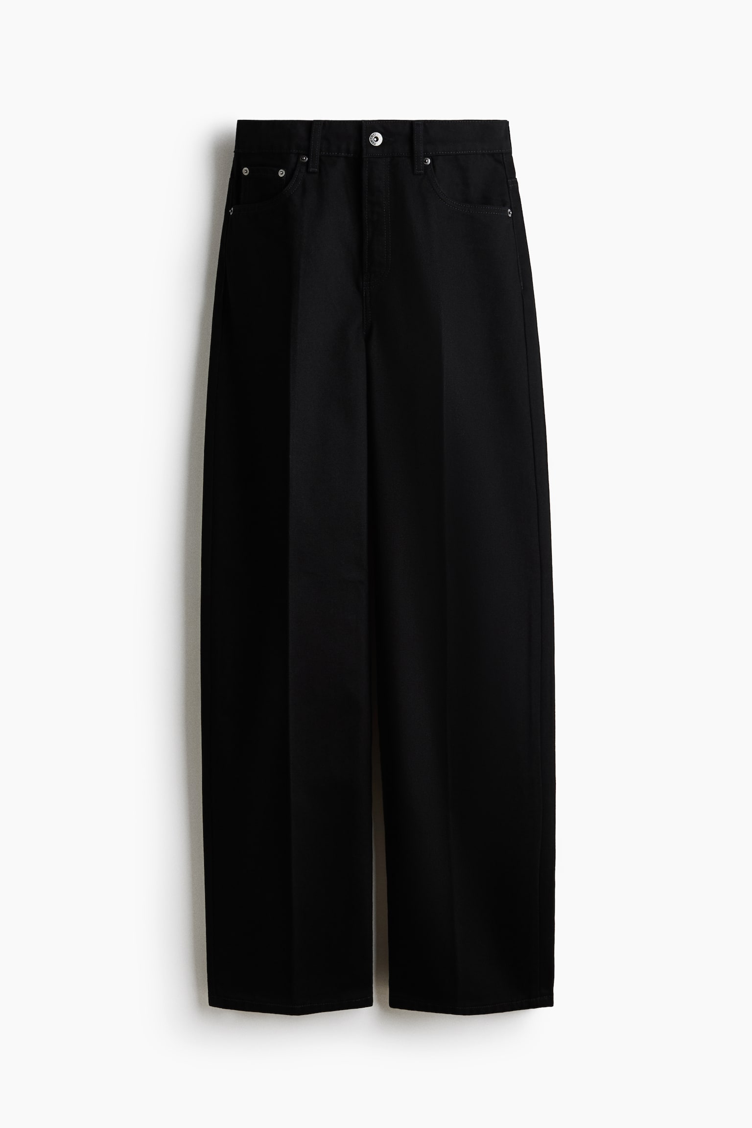Wide crease-leg jeans - Black/Brown - 1