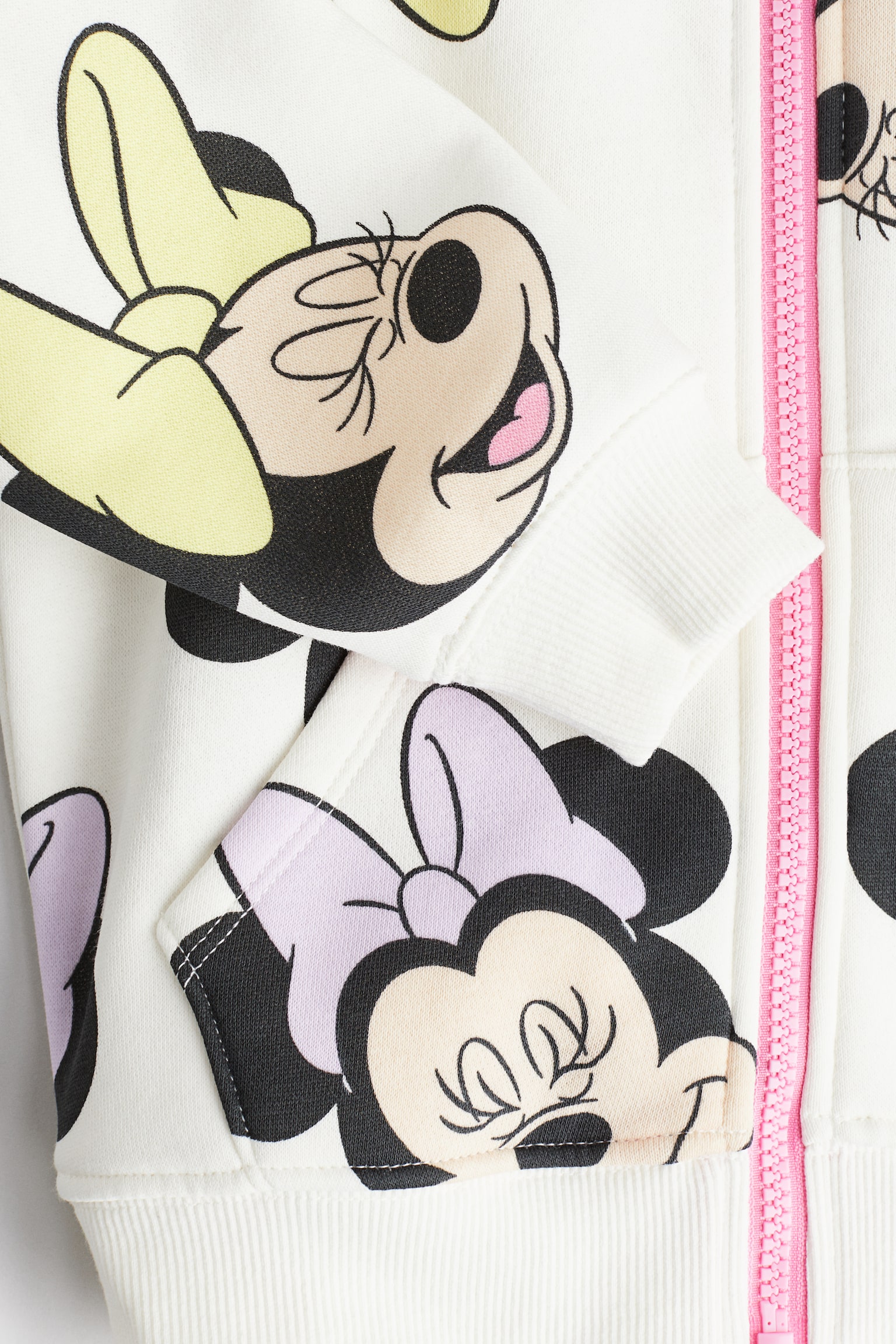 Print Zip Up Hoodie - White/Minnie Mouse/Light pink/Paw Patrol/Old rose/Minnie Mouse/Light green/Minnie Mouse/White/Lilo & Stitch/White/Minnie Mouse - 2