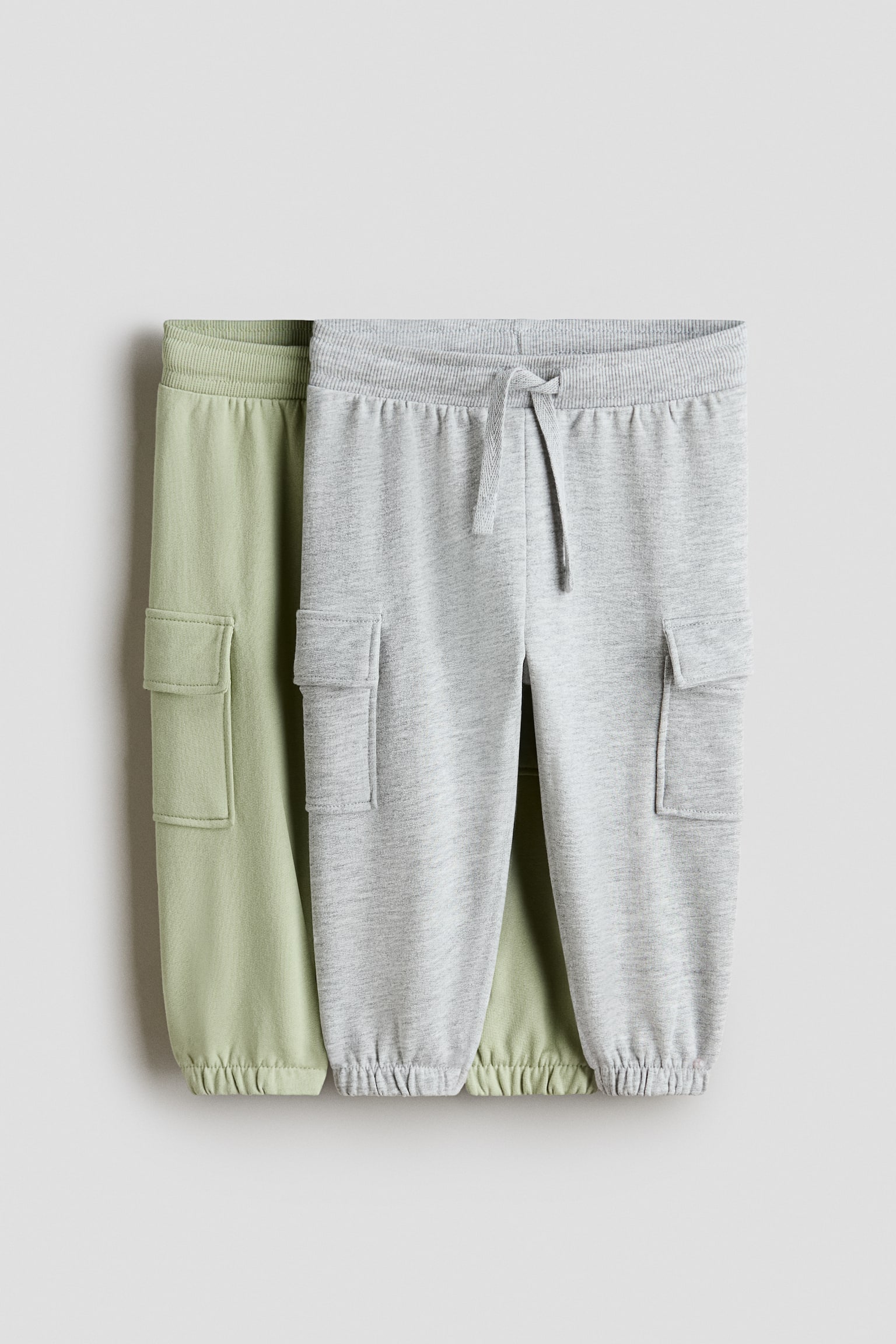 2-pack cargo joggers - Light green/Light grey/Beige/Dark brown/Dark grey/Dusty turquoise