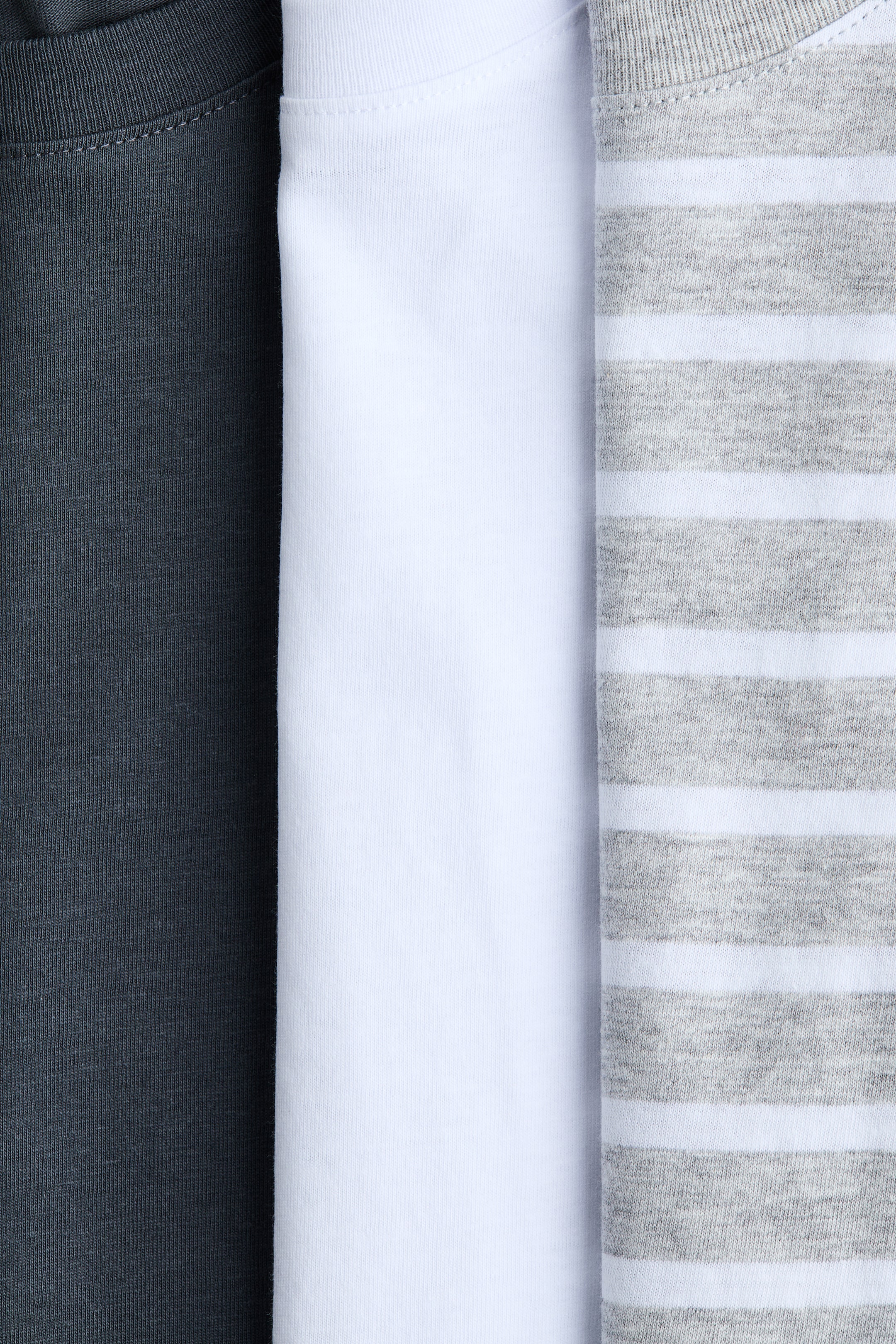 3er-Pack T-Shirts - Hellgraumeliert/Gestreift - Kids | H&M DE