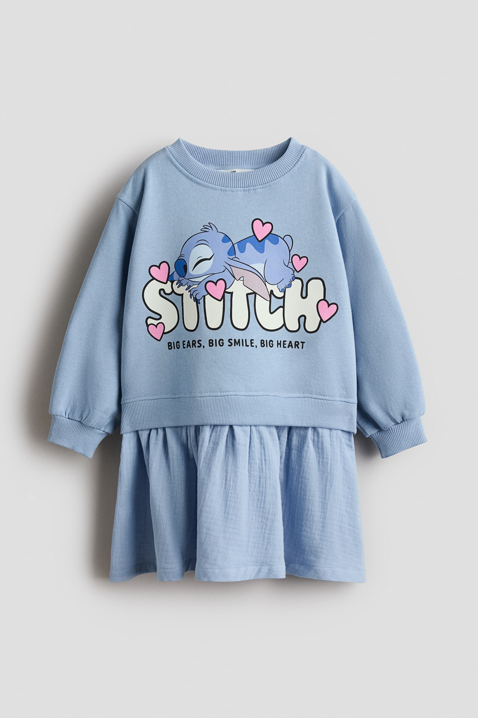 Robe en molleton imprimé - Bleu ancien/Lilo et Stitch