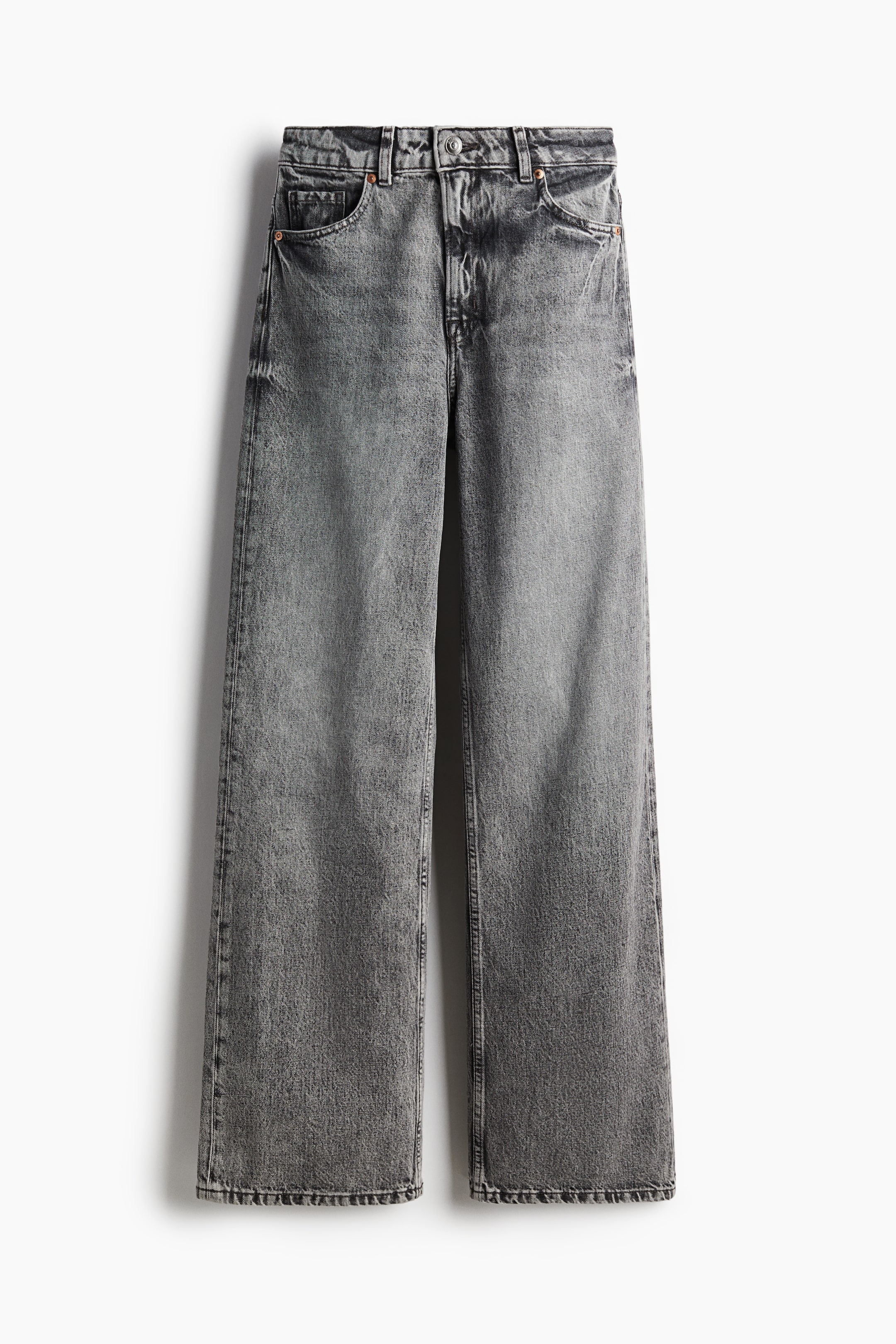 Wide High Jeans - Grey - Ladies | H&M GB 6