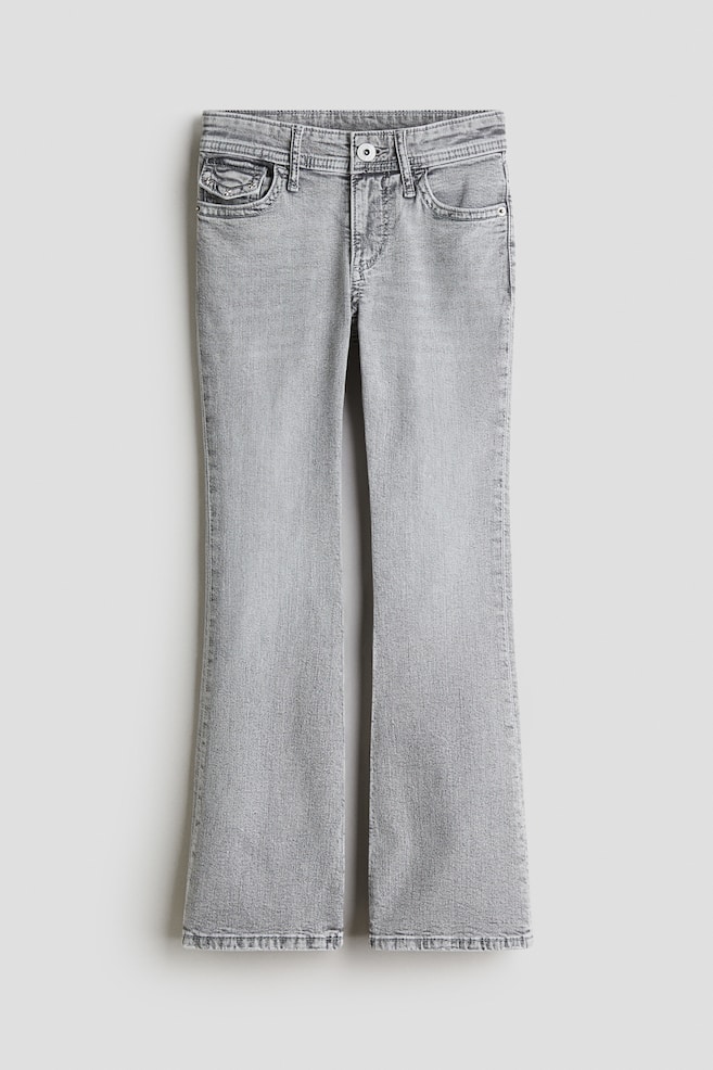 Flared Leg Low Jeans - Light denim grey/Washed denim pink/Denim grey/Denim grey/Dark denim blue/Light denim blue - 1