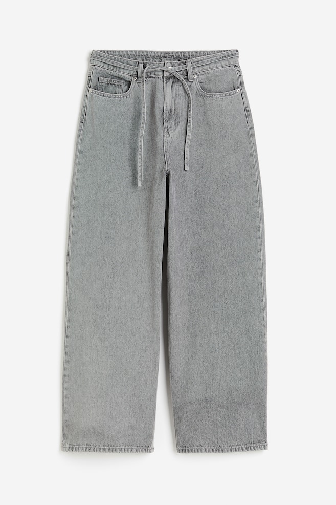 90s Baggy Regular Jeans - Grå/Lys denimblå - 2