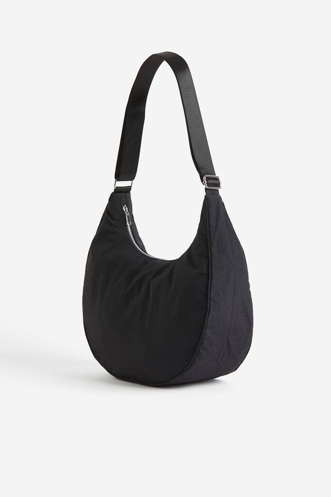 Nylon shoulder bag - Black - 3