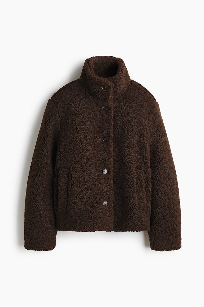 Teddy jacket - Dark brown/Cream - 1