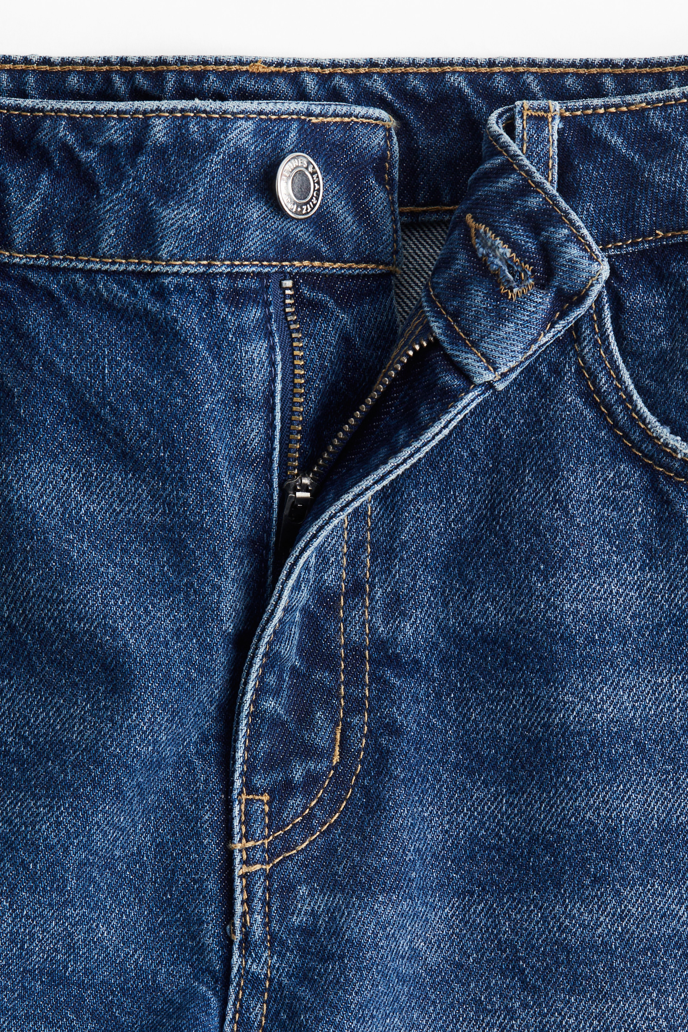 High-waisted denim shorts