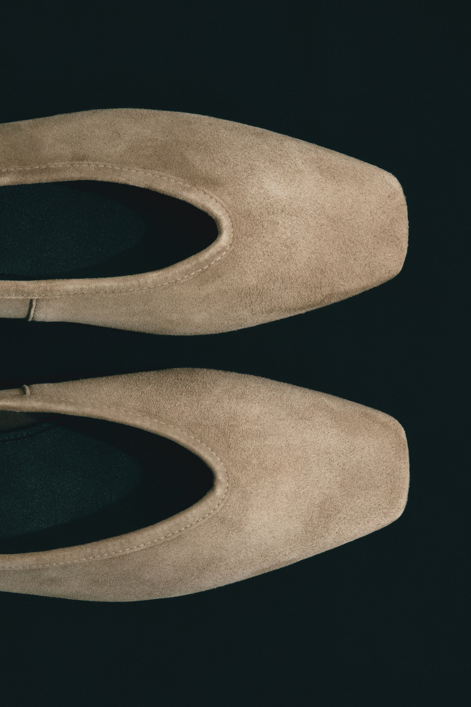 Leather ballet flats - Beige/Beige - 1