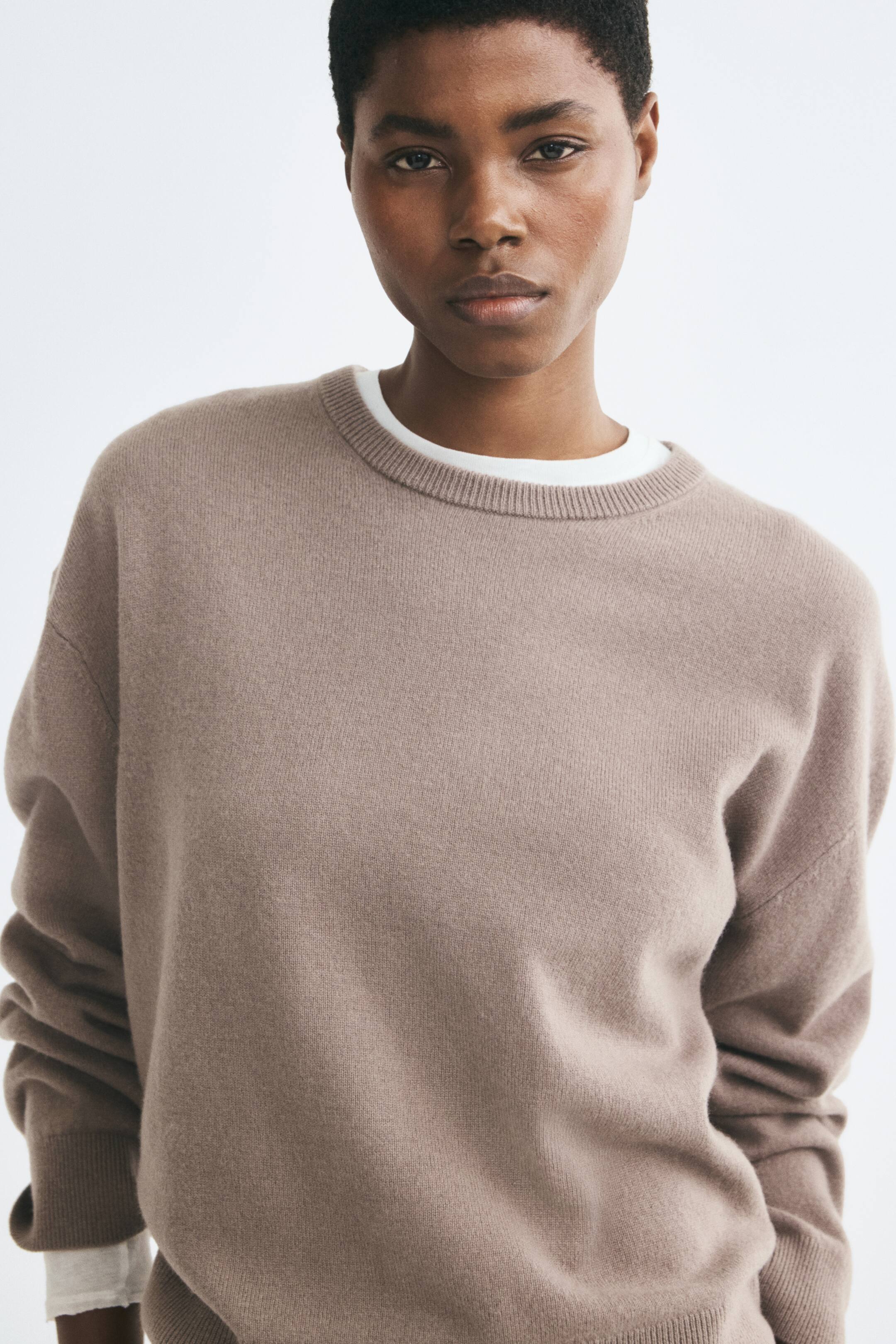 View larger image: Fine-knit cashmere jumper - Mole - Ladies | H&M 1