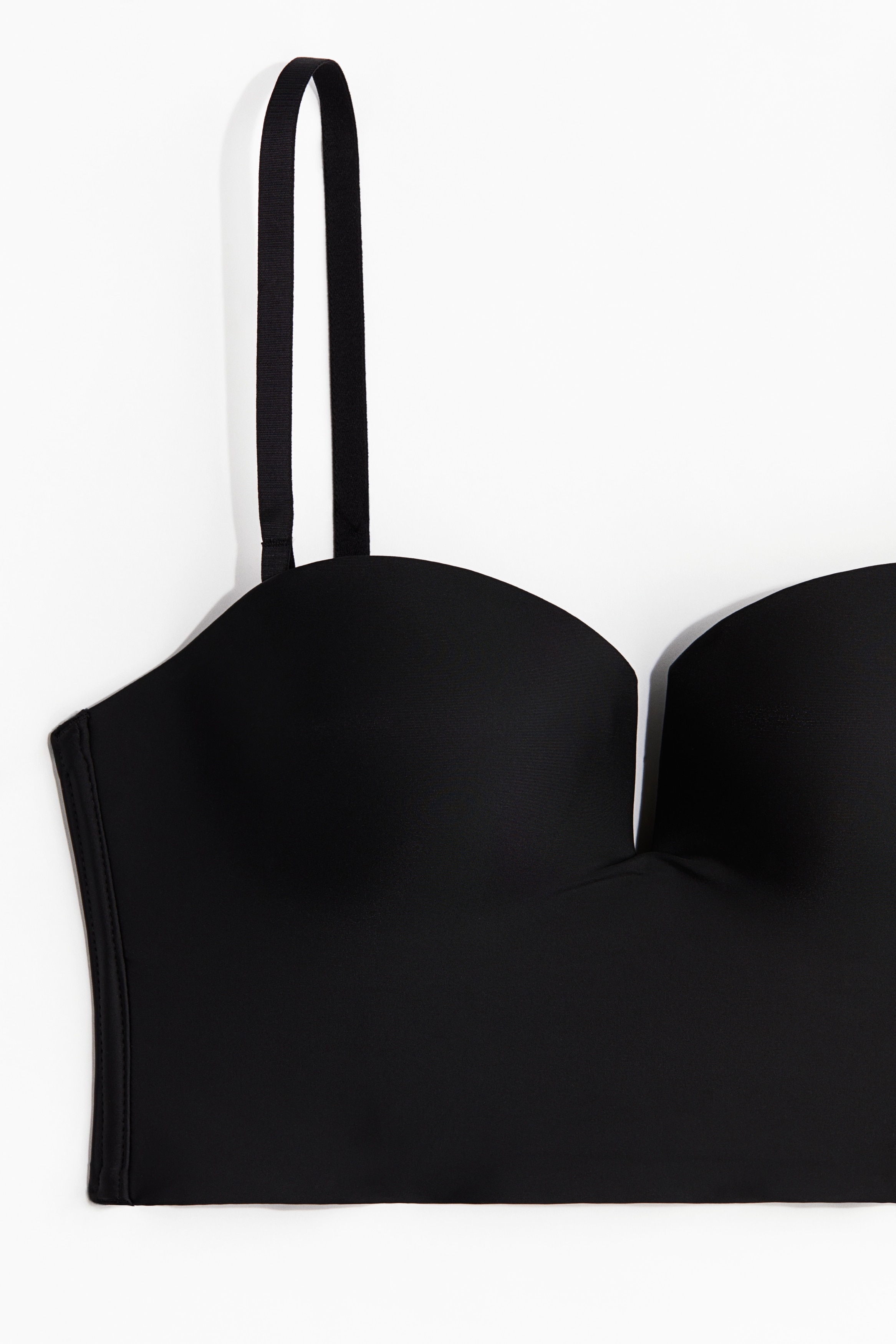 Padded-cup microfibre bustier