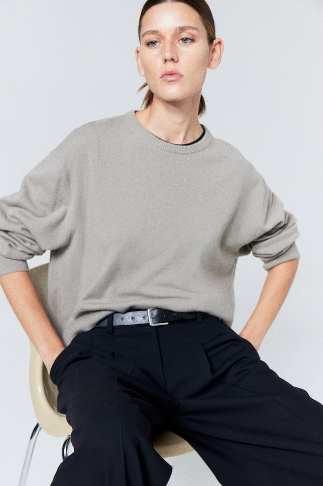 Fine-knit cashmere jumper - Greige/Black/Dark grey/Grey marl/dc/dc/dc/dc - 6