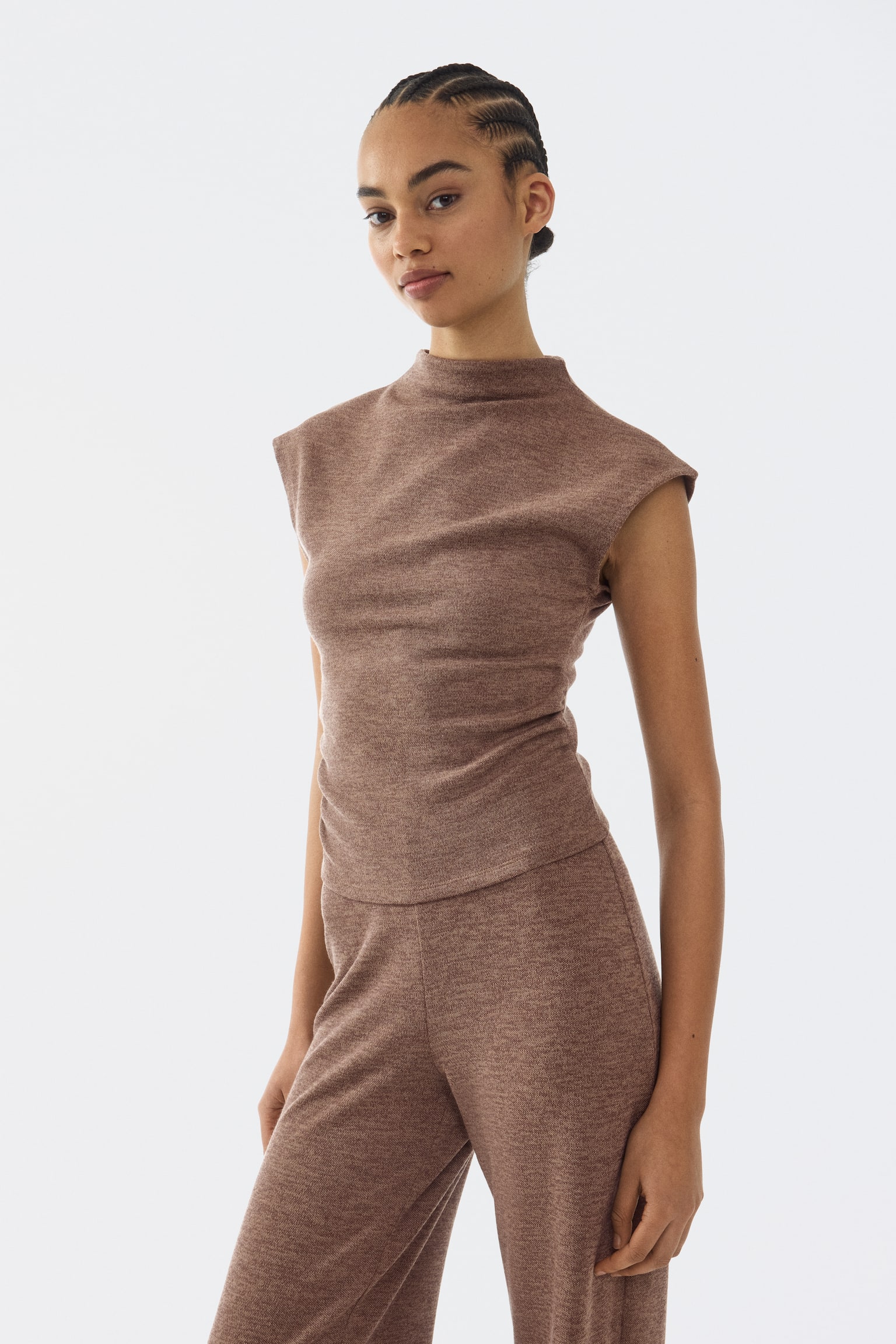 Turtleneck jersey top - 2