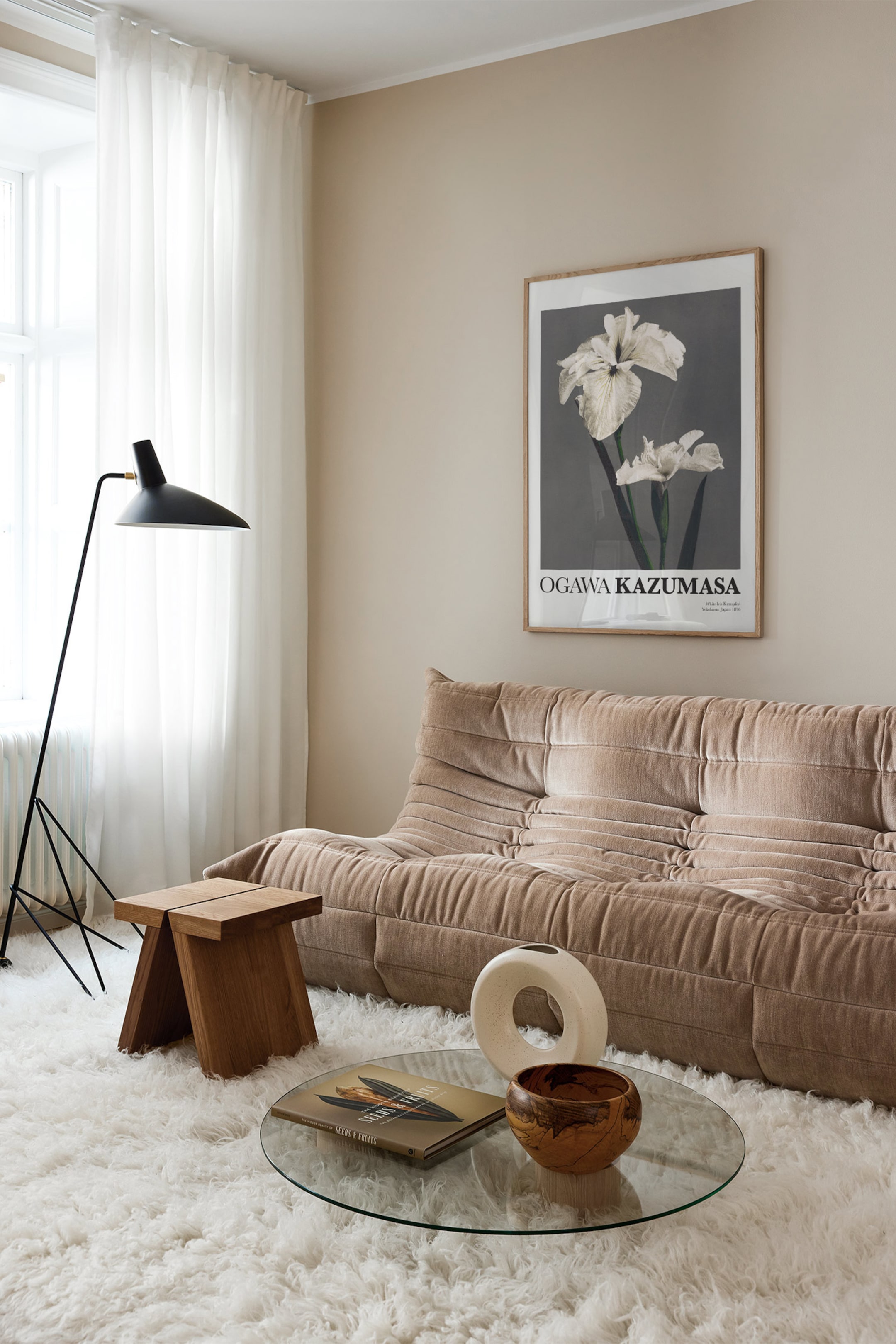 Grotere afbeelding bekijken: White Iris By Kazumasa Poster - Wit/grijs - Postery - HOME | H&M NL 1