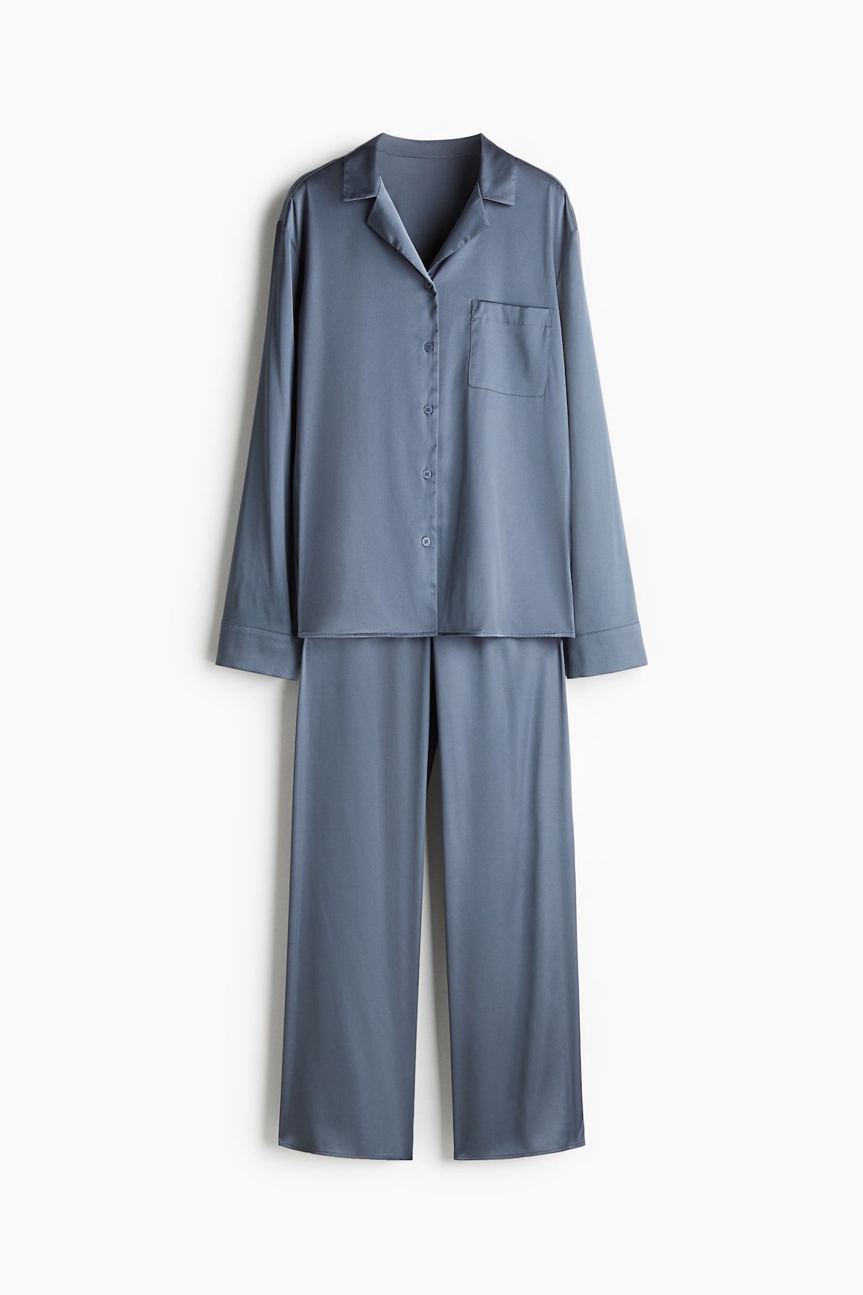 Women's Pigeon blue Satin Pajamas | H&M US