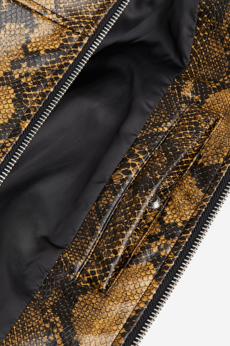 Giacca Slim Fit con coating Marrone/pitonato UOMO H&M IT