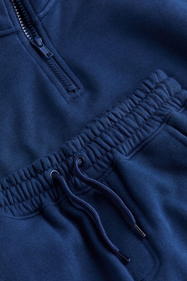 2-teiliges Sweatshirt-Set - Marineblau/Hellgraumeliert - 2