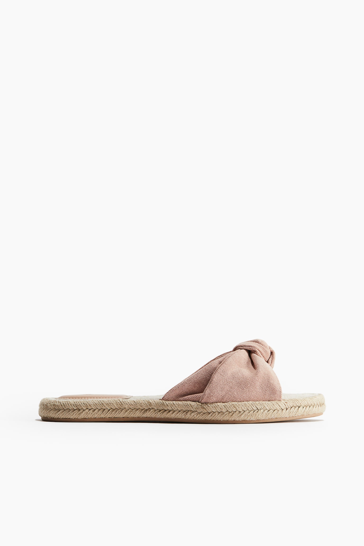 Pantoletten-Espadrilles mit Twistdetail - Hellrosa/Hellbeige/Schwarz/Denimblau - 2