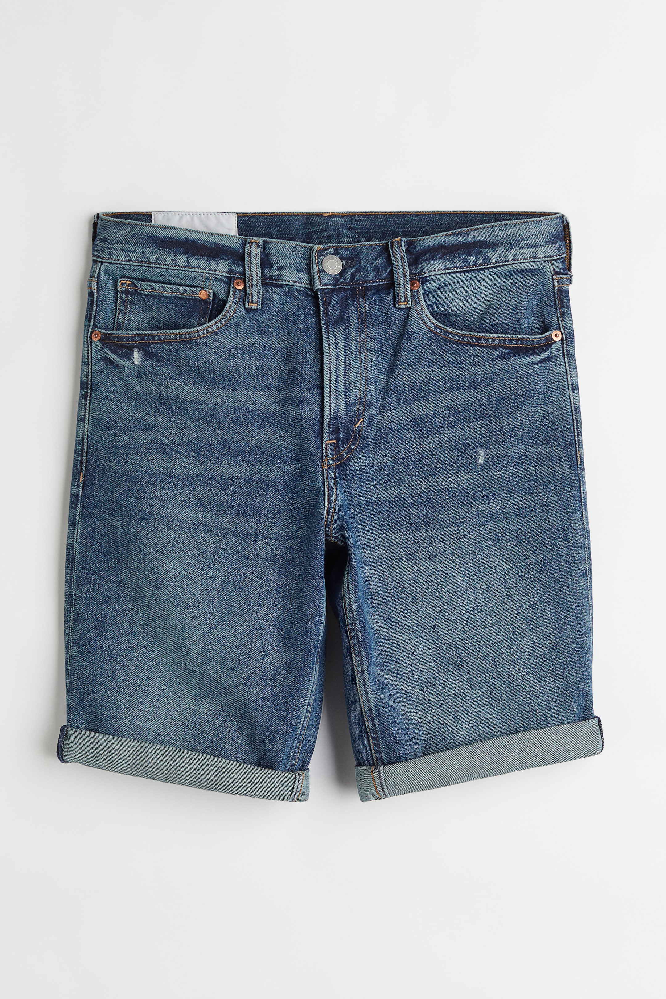 View larger image: Regular Denim Shorts - Dark denim blue - Men | H&M US 1