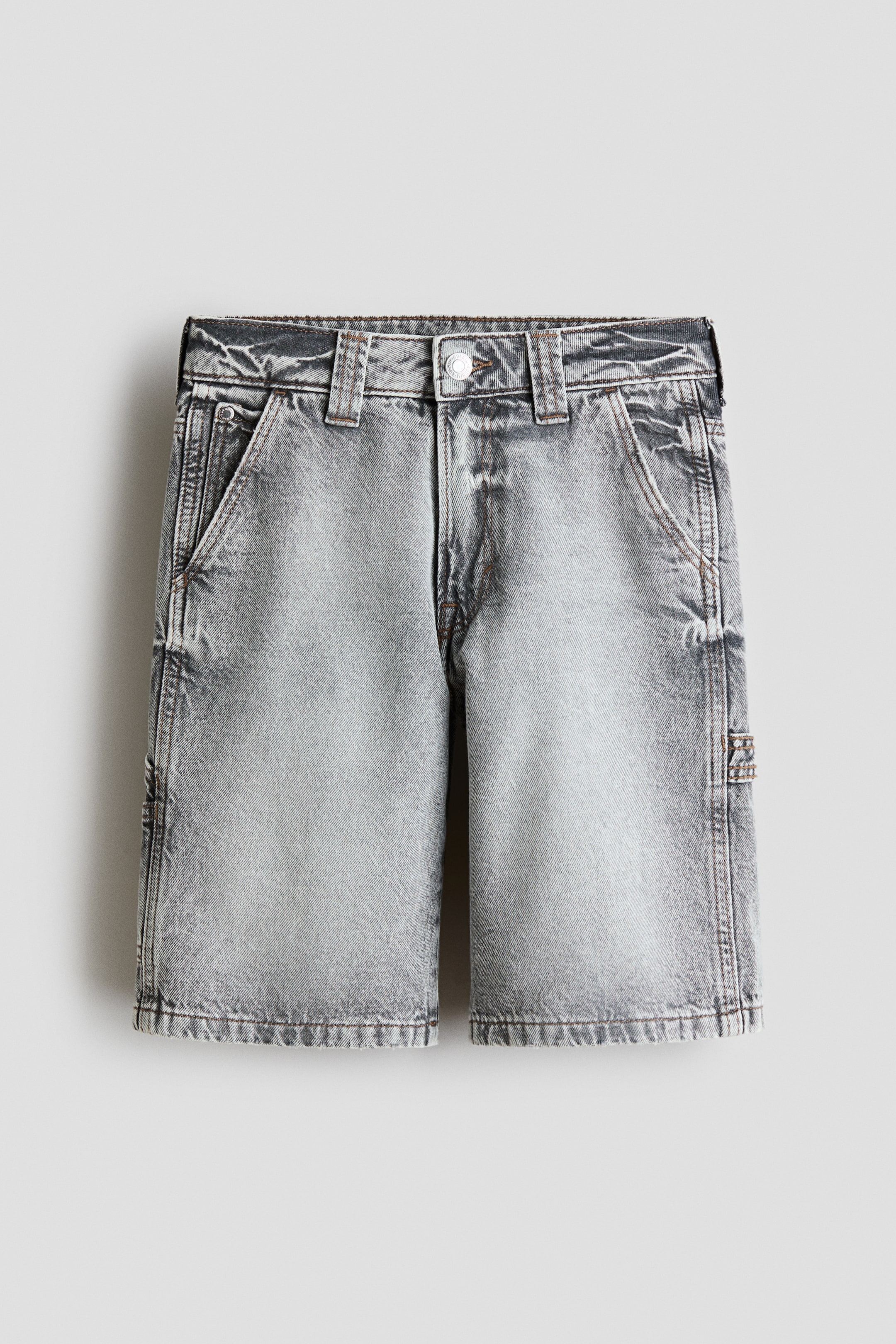 Xem ảnh lớn hơn: Quần short thợ mộc vải denim - Màu xám denim nhạt - Kids | H&M VN 1