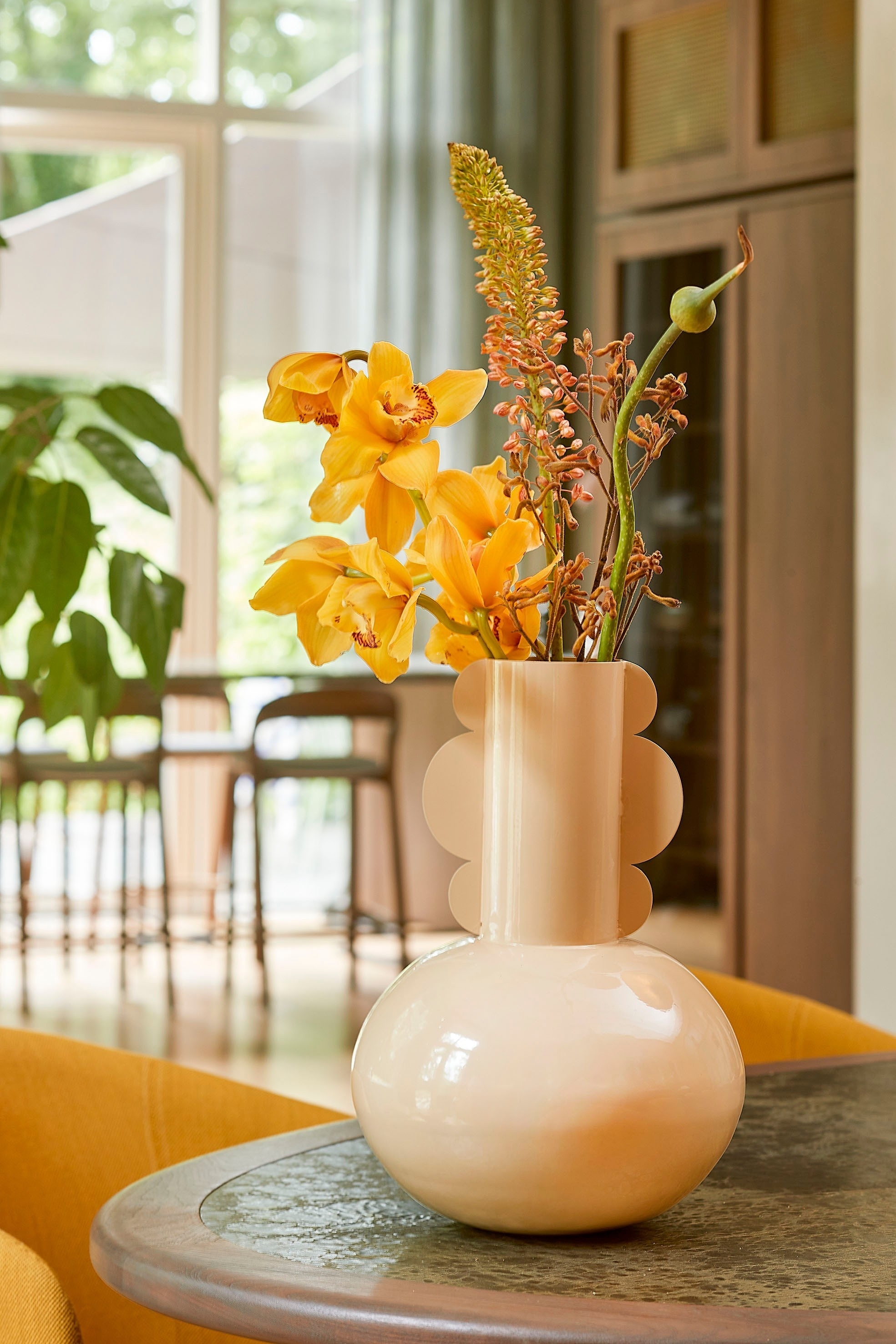 Vase I Metal - Beige/Terracotta/Brun