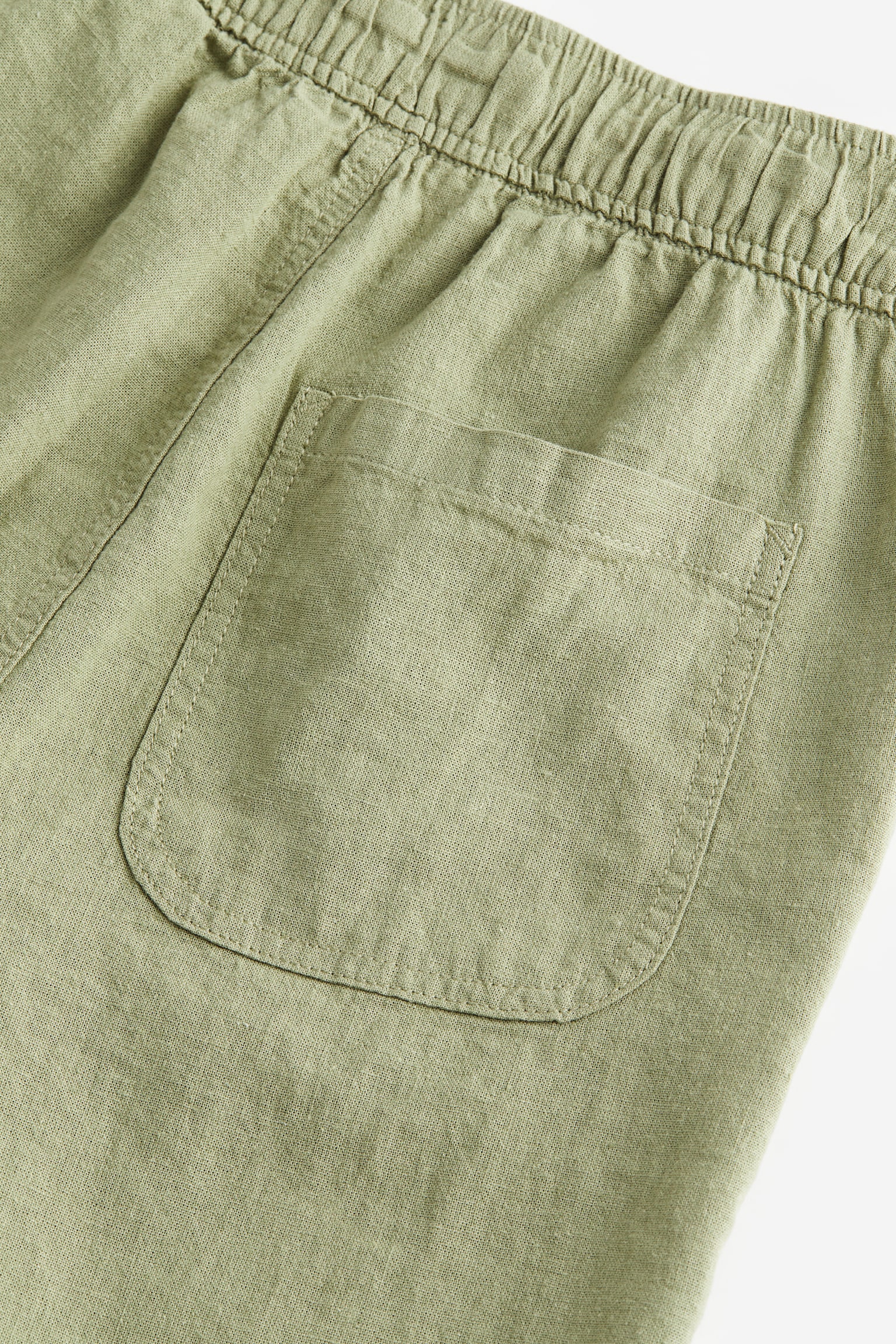 Linen-blend shorts - Khaki green/Light khaki green/Ecru/Black/Grey/Light beige - 2