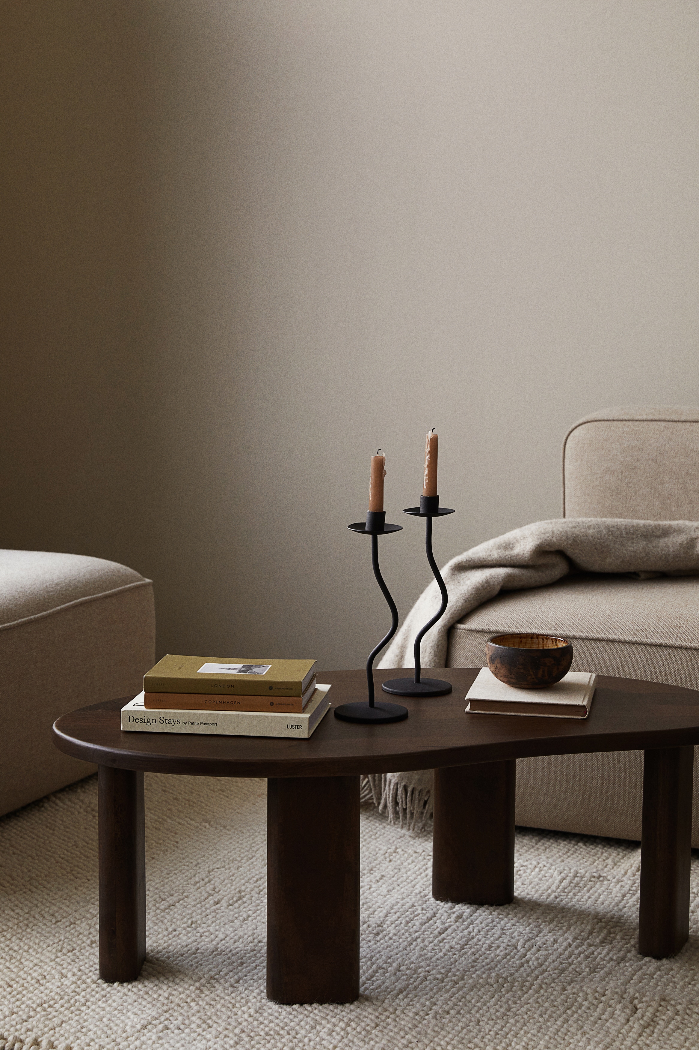 Sofabord - Mørk brun/Brun/Sort