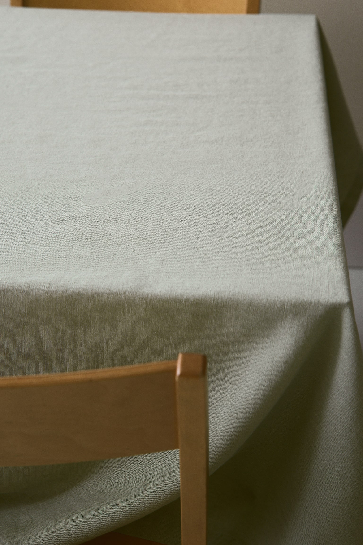 Linen-blend tablecloth - Sage green/Forest green/Mole/Yellow - 1