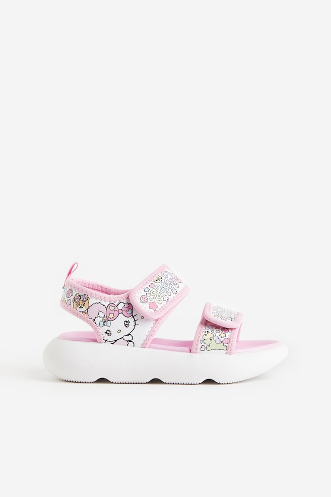 Kraftige sandaler med trykk - Lys rosa/Hello Kitty - 3
