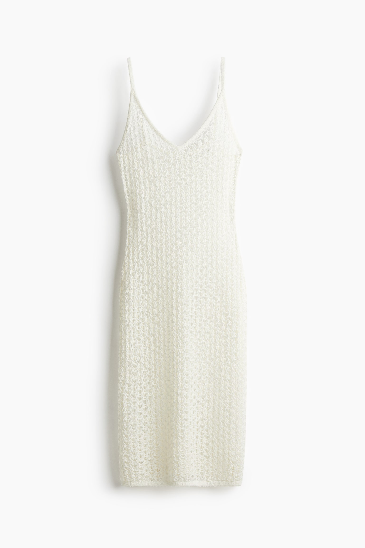 Crochet-look beach dress - White/Black - 2