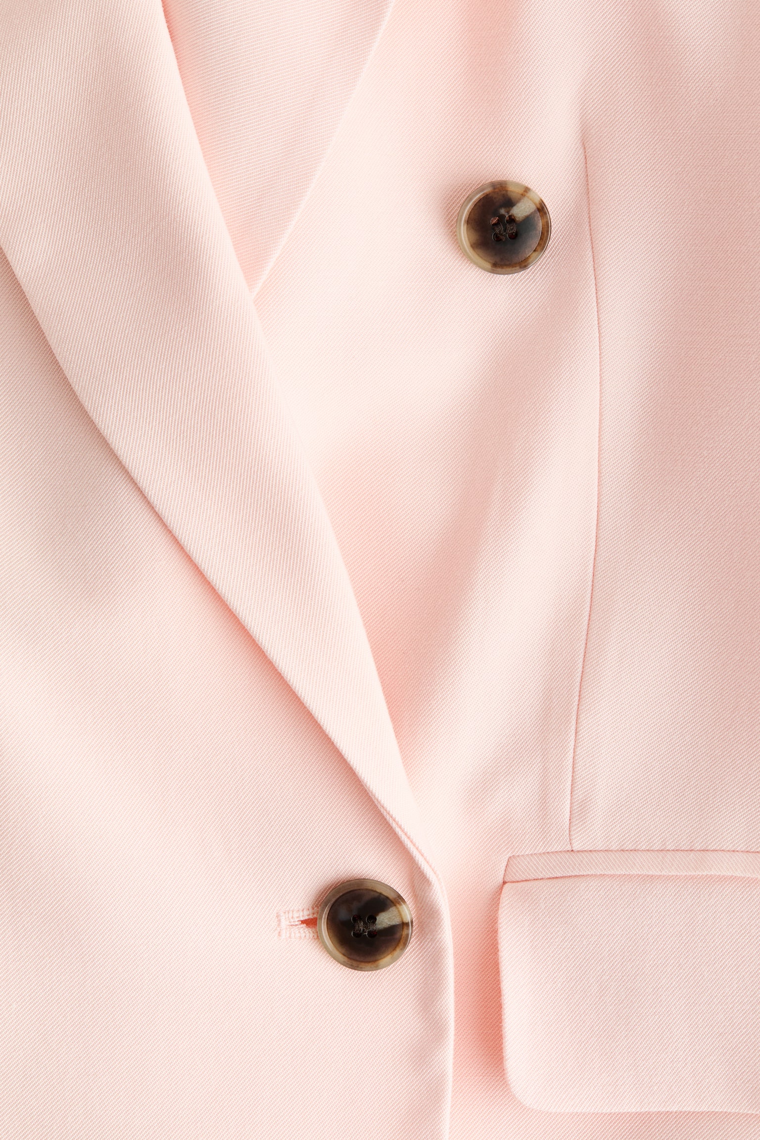 בלייזר עם כפתרה כפולה - ורוד בהיר/חום/קרם - 2