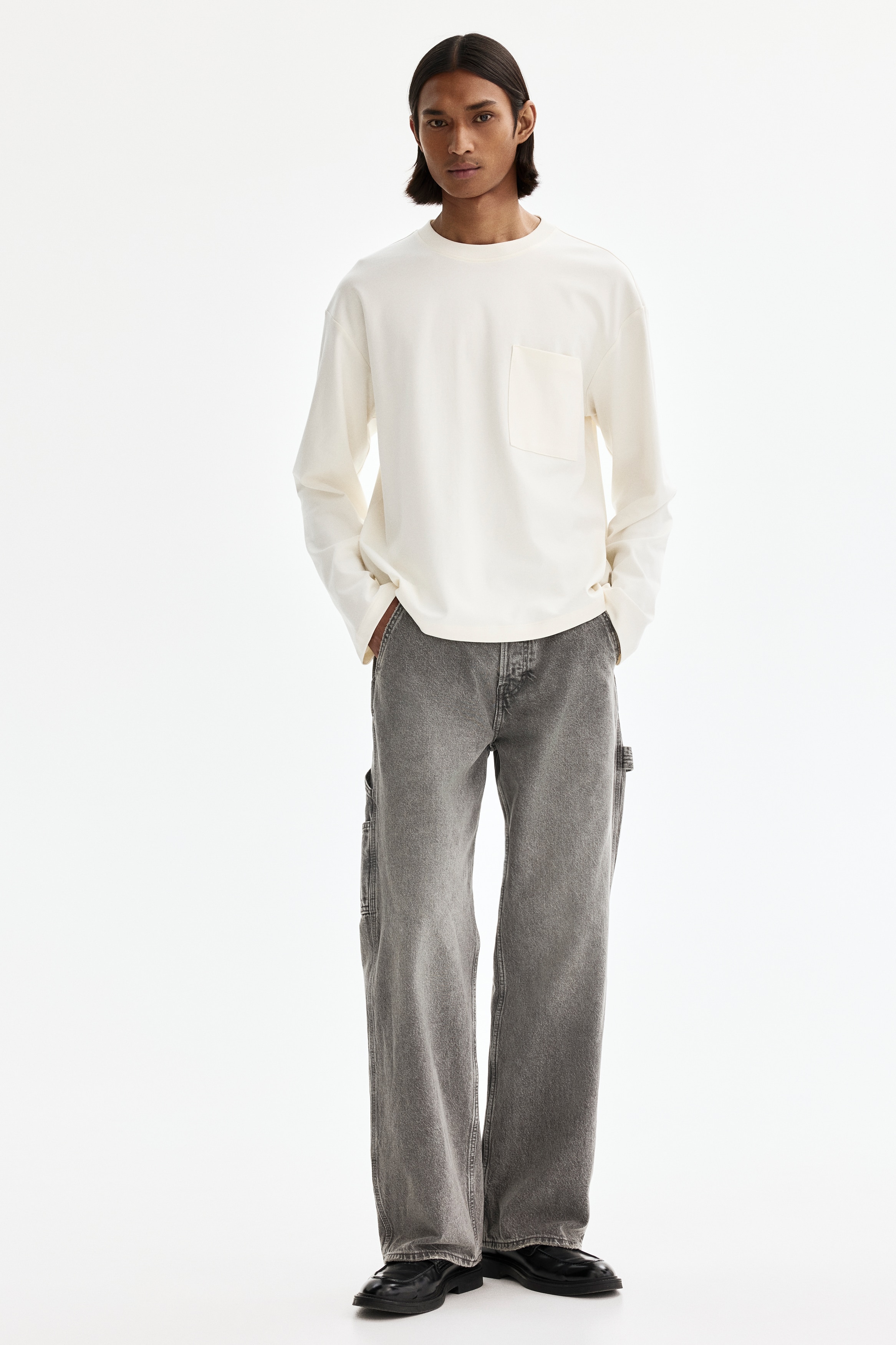 Loose Carpenter Jeans - Siva/Tamna teksas plava