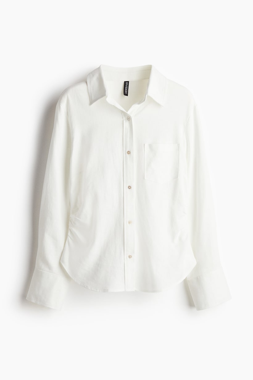 Camicie bianche in lino da donna, manica lunga e corta H&M IT