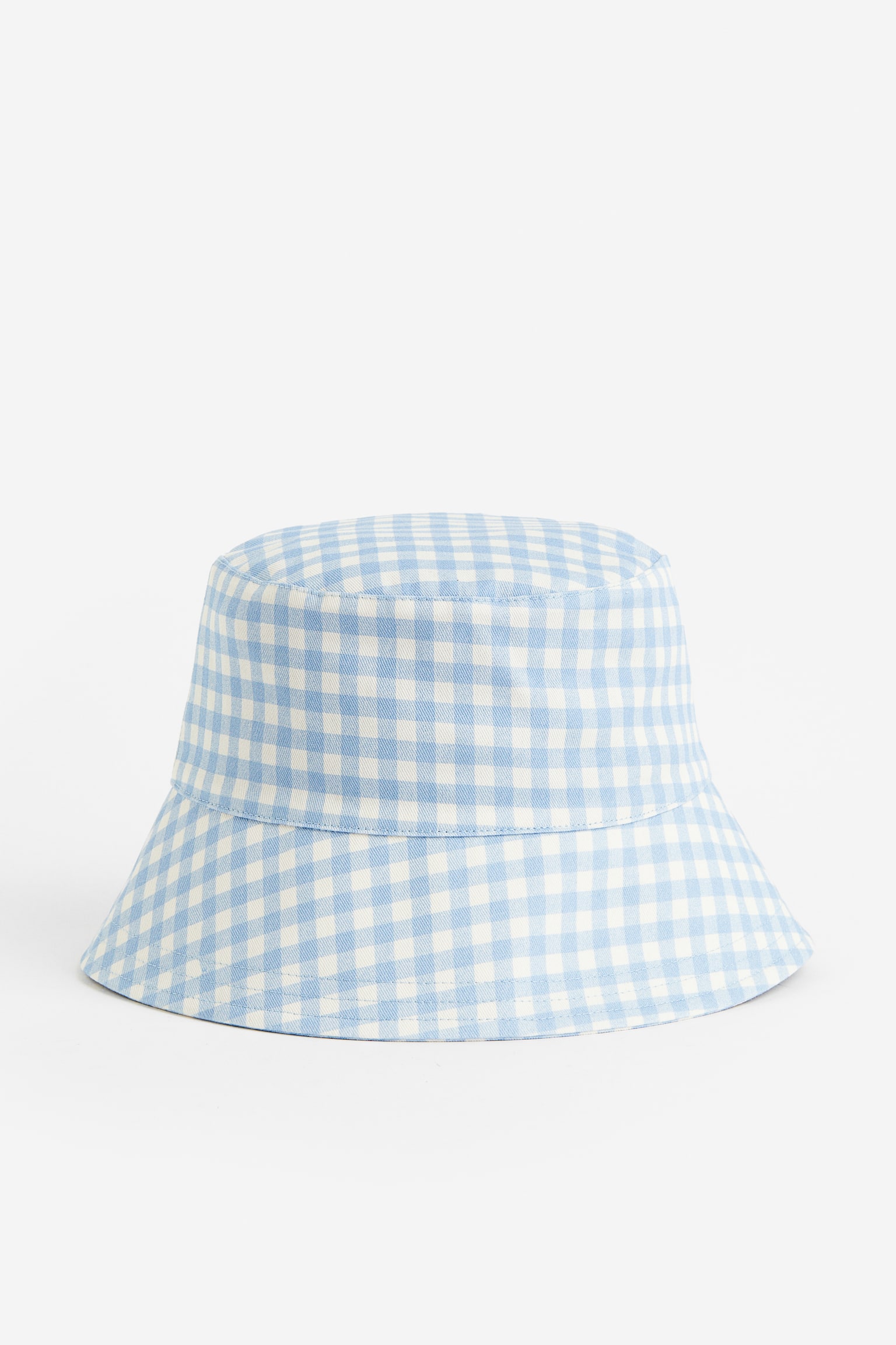 Bucket Hat - Light blue/Check/White - 1