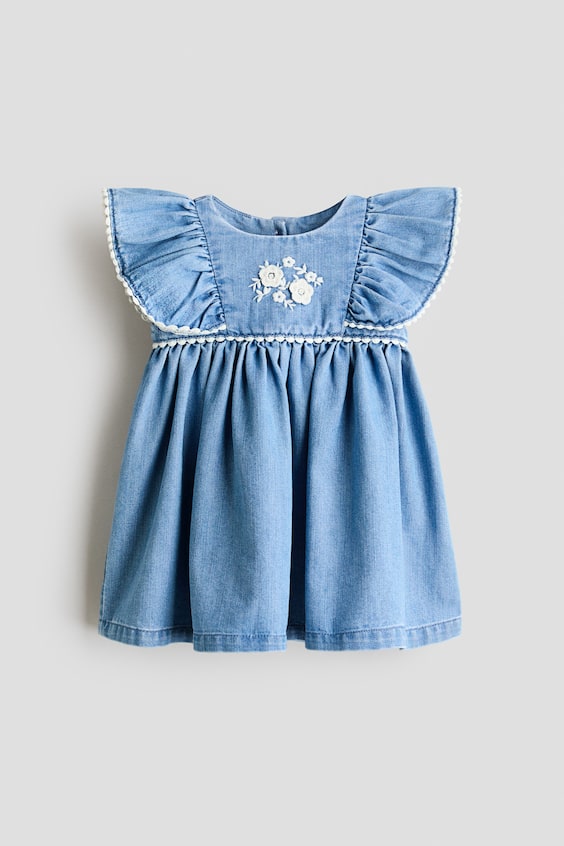 Детские платья H&M Embroidered-Detail Denim Dress