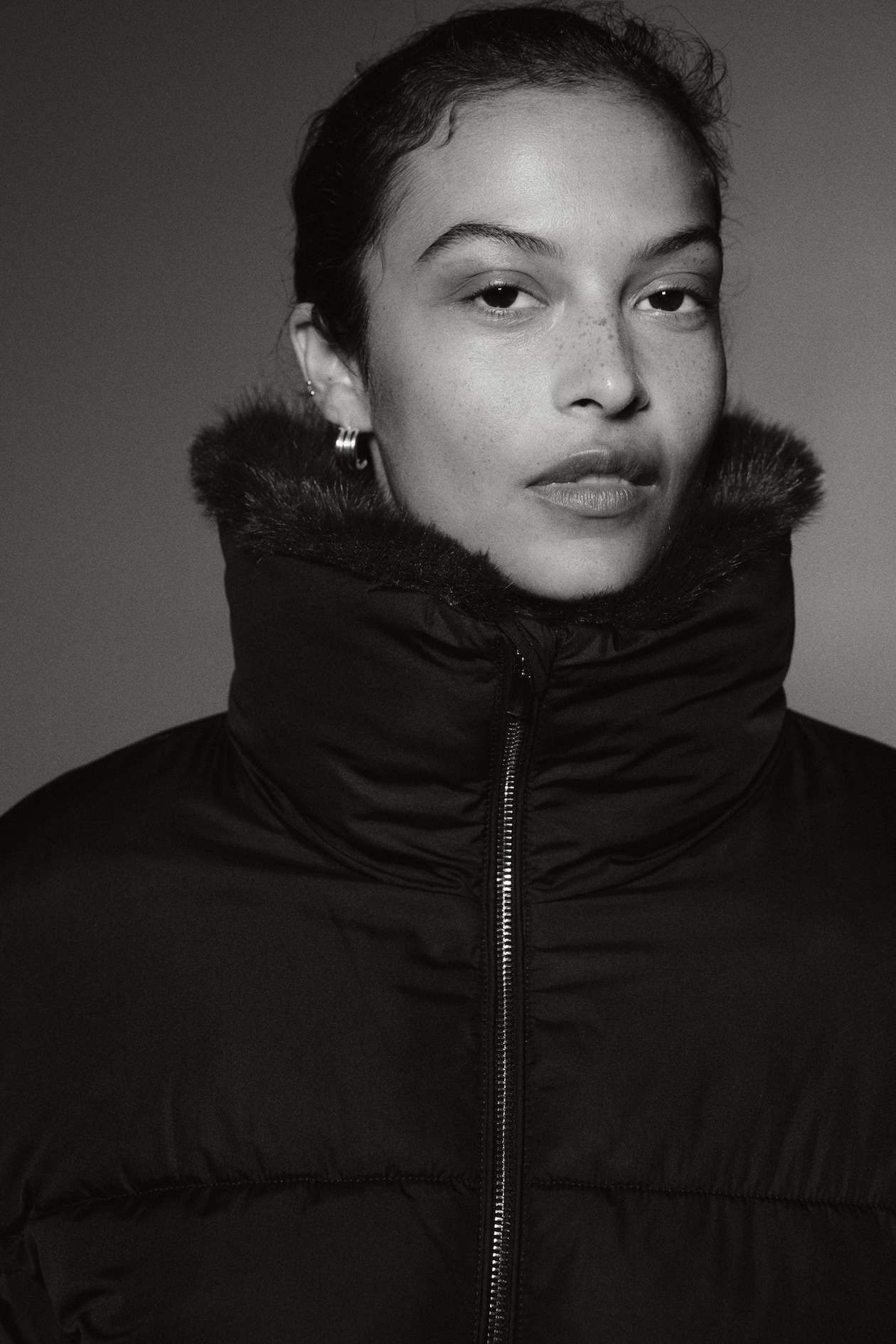 Doudoune oversize Noir FEMME H&M BE