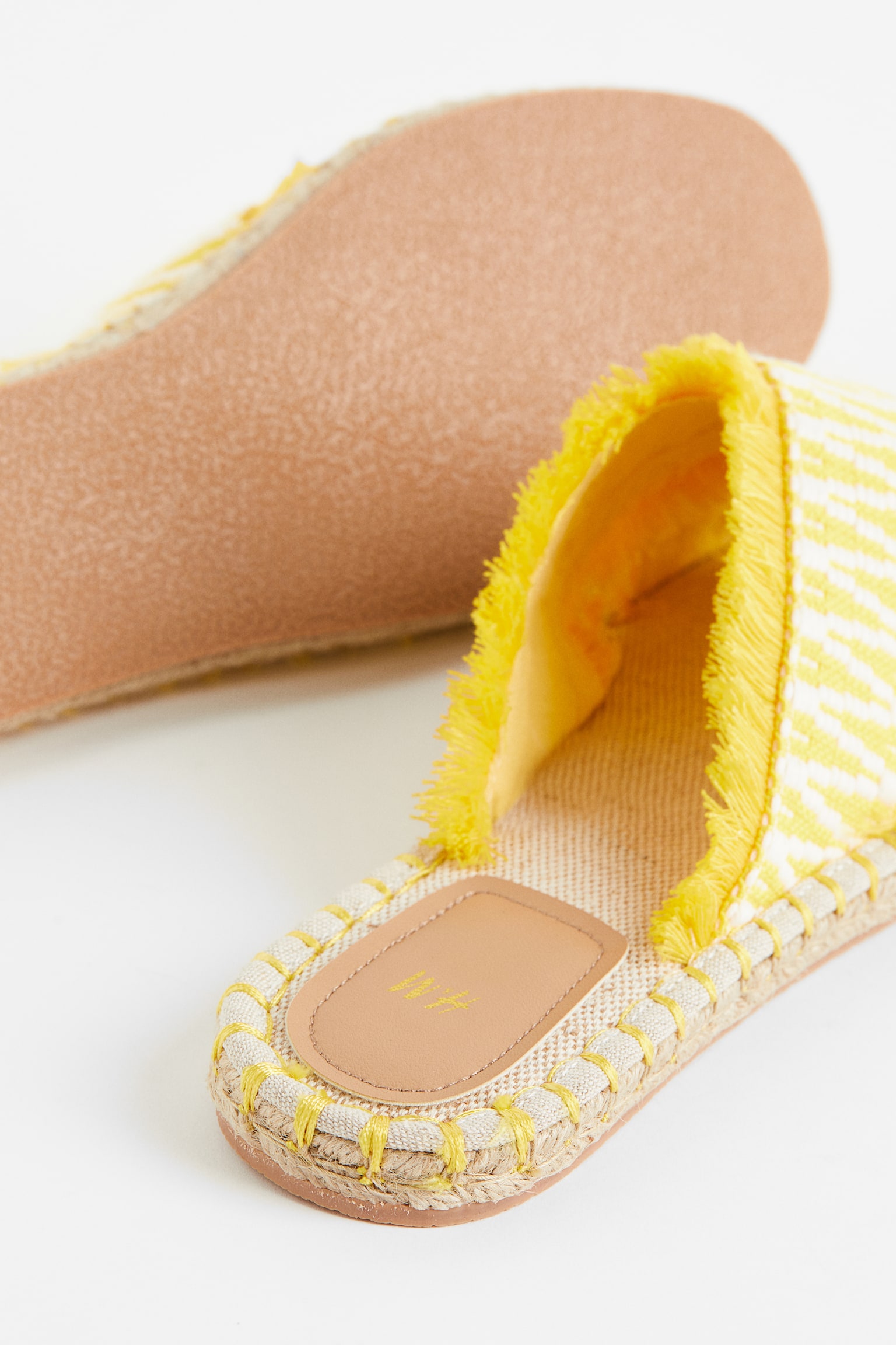 Espadrille slides - Yellow/Patterned - 4
