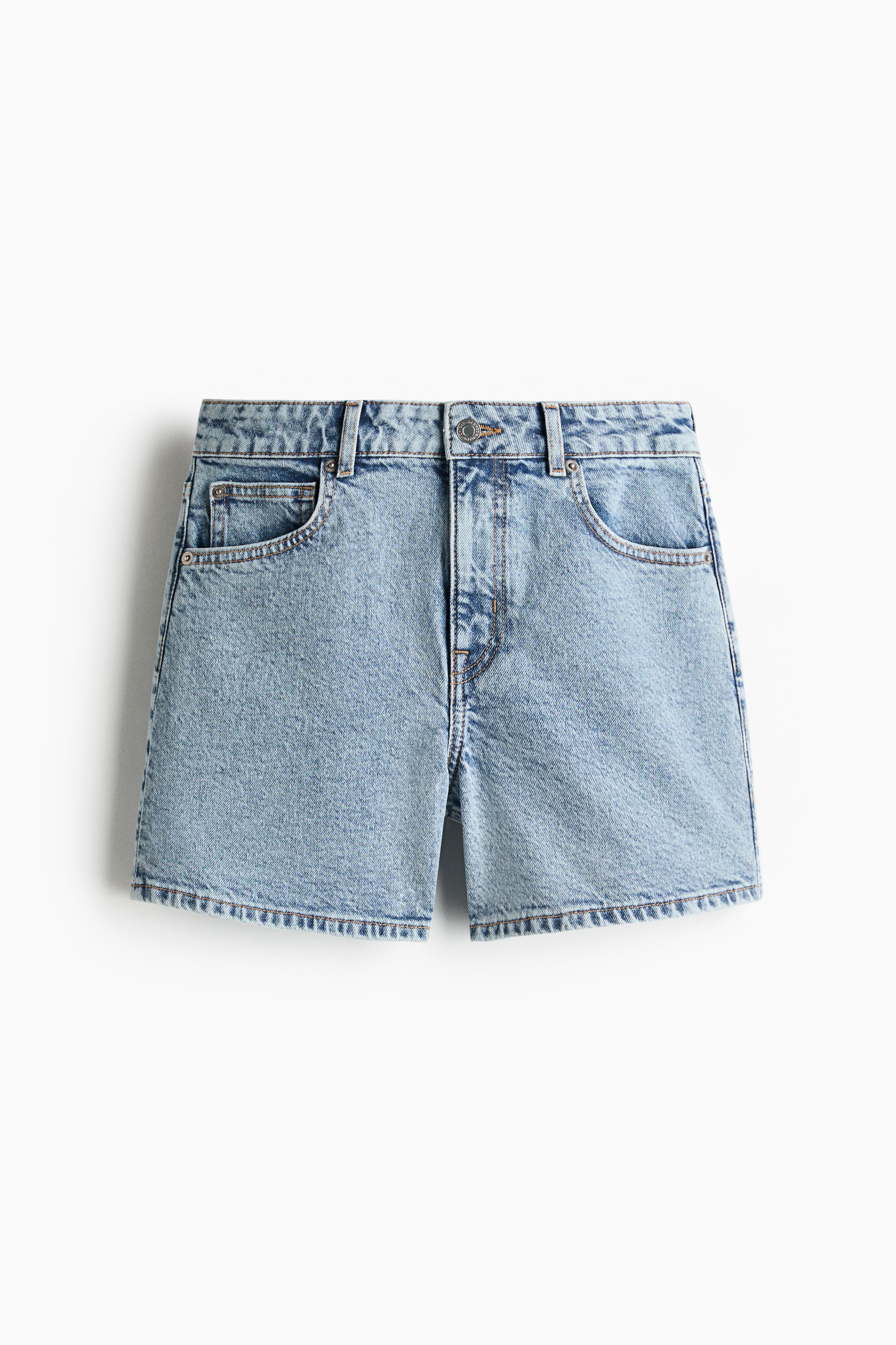 Denim Shorts - Denim blue/White/Light denim blue