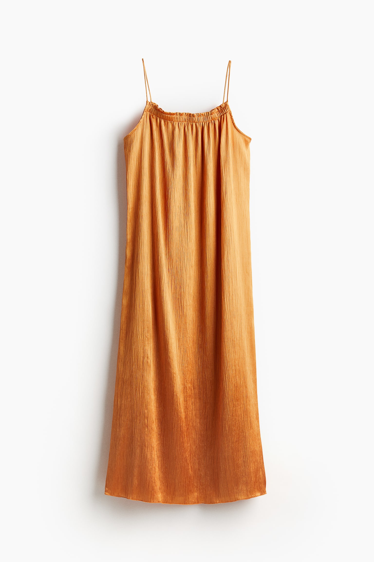 Satin slip dress - Orange/Cream/Black - 2