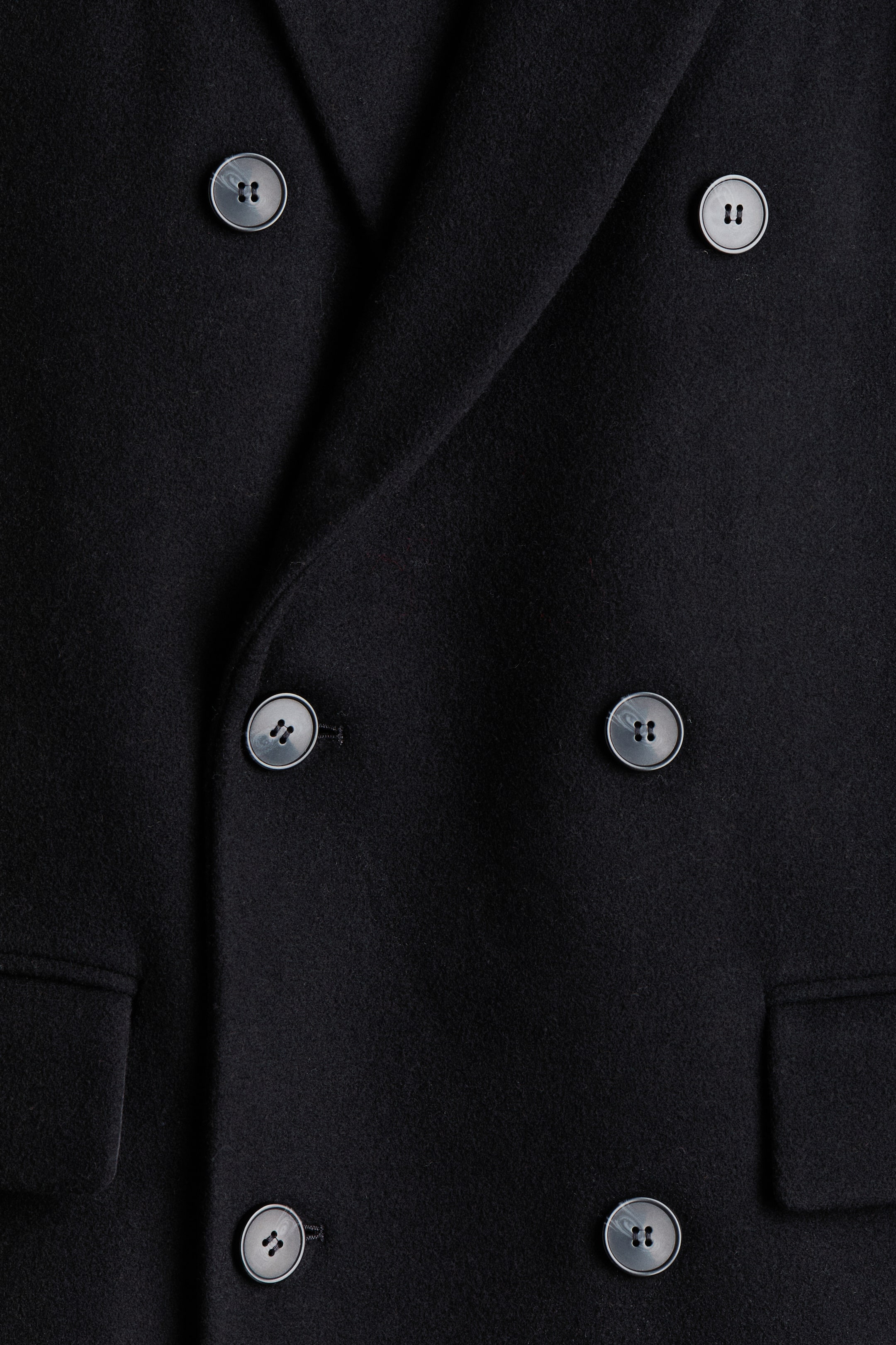Double-Breasted Wool-Blend Coat