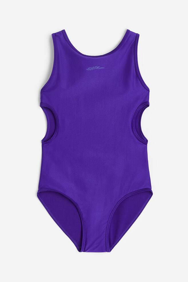 Cut-out swimsuit - Dark purple/Swim - 1