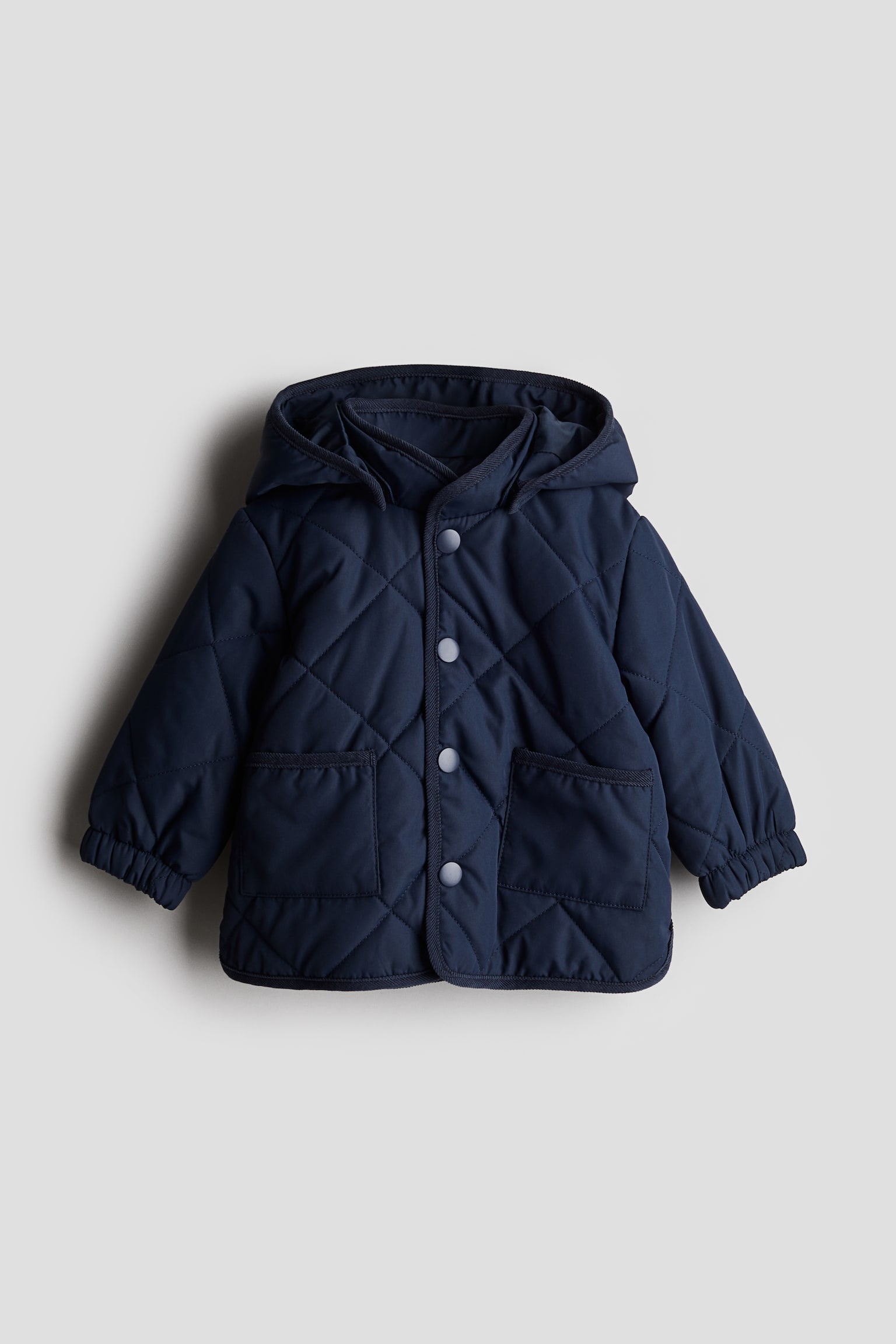 Quilted jacket - Dark blue/Light pink - 1